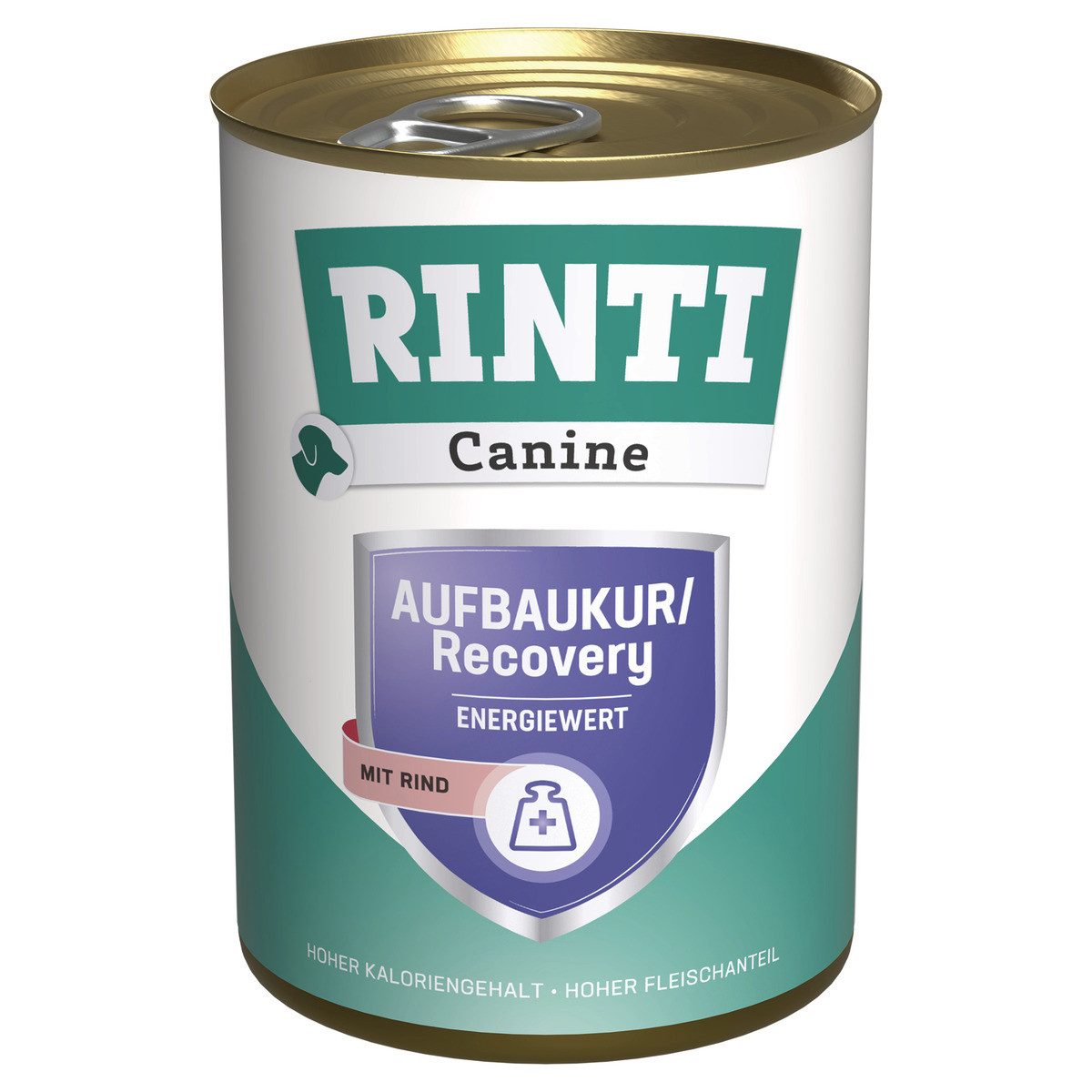 Rinti Canine Aufbaukur/Recovery mit Rind 400 g - 12 Stück, für: Hund