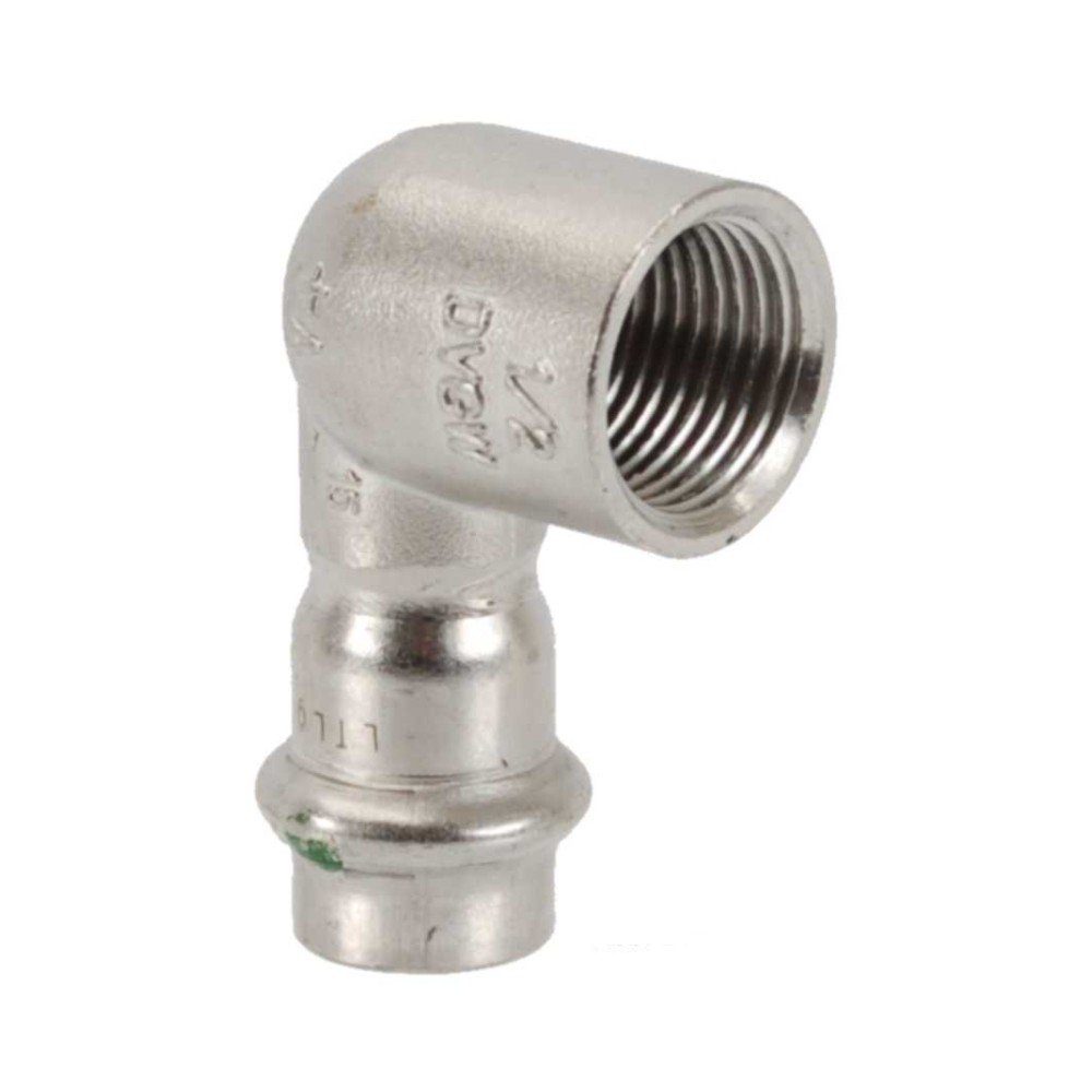 Viega Wasserrohr Viega Sanpress Inox Winkel 90° mit IG, Modell 2314.2, 18 mm x 3/4"