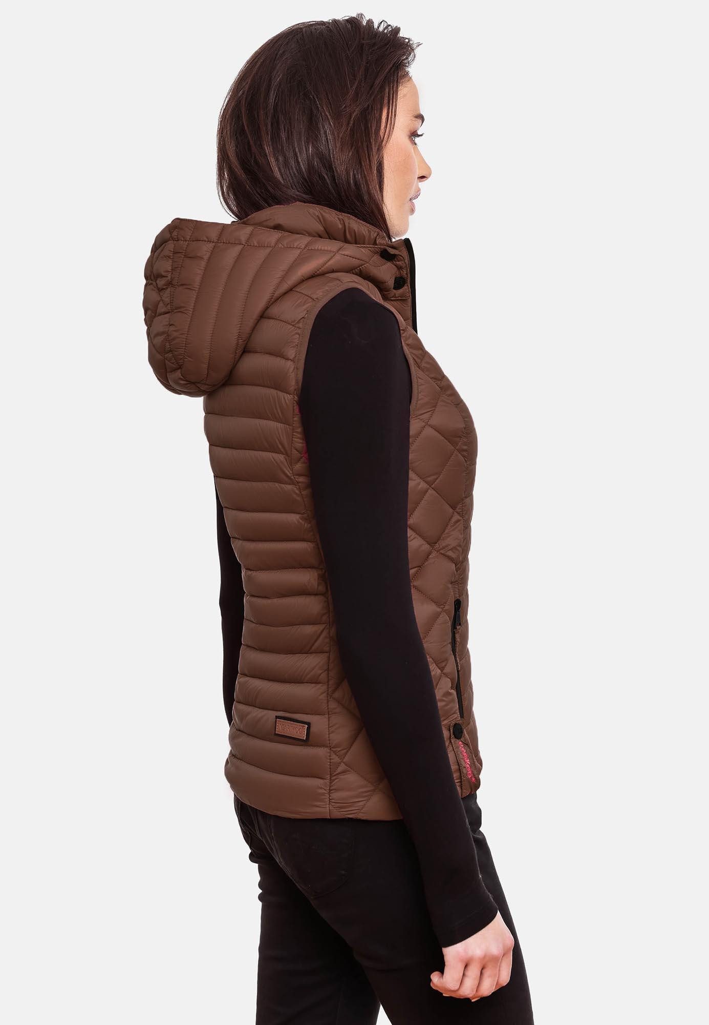 Marikoo Steppweste mit abnehmbarer Kapuze