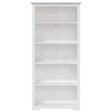 vidaXL Bücherregal Bücherregal BODO Weiß 80x38x180 cm Massivholz Kiefer 5 Fächer, 1-tlg.