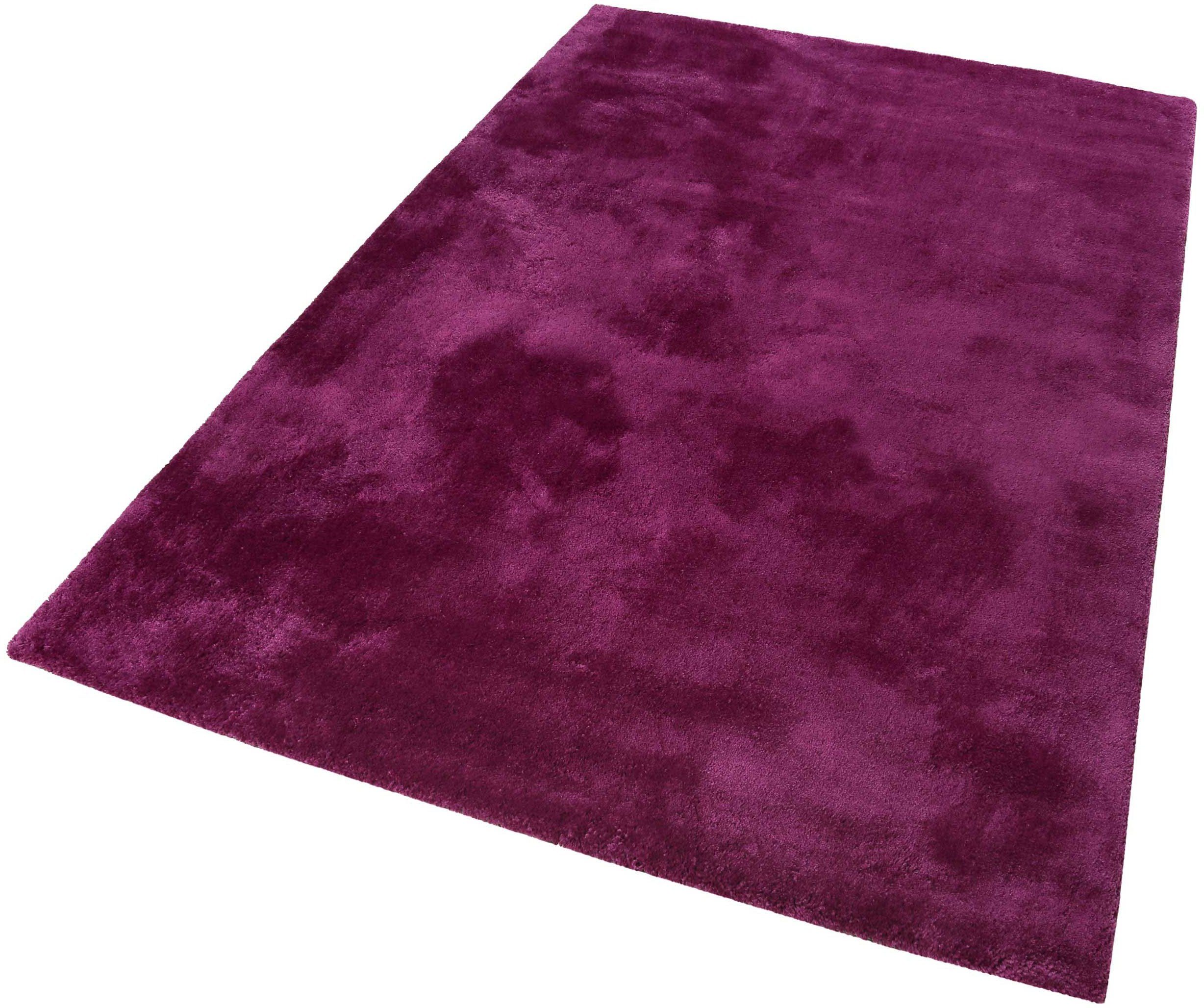 Hochflor-Teppich Relaxx, Esprit, rechteckig, Höhe: 25 mm, Wohnzimmer, sehr große Farbauswahl, weicher dichter Hochflor pink/violett