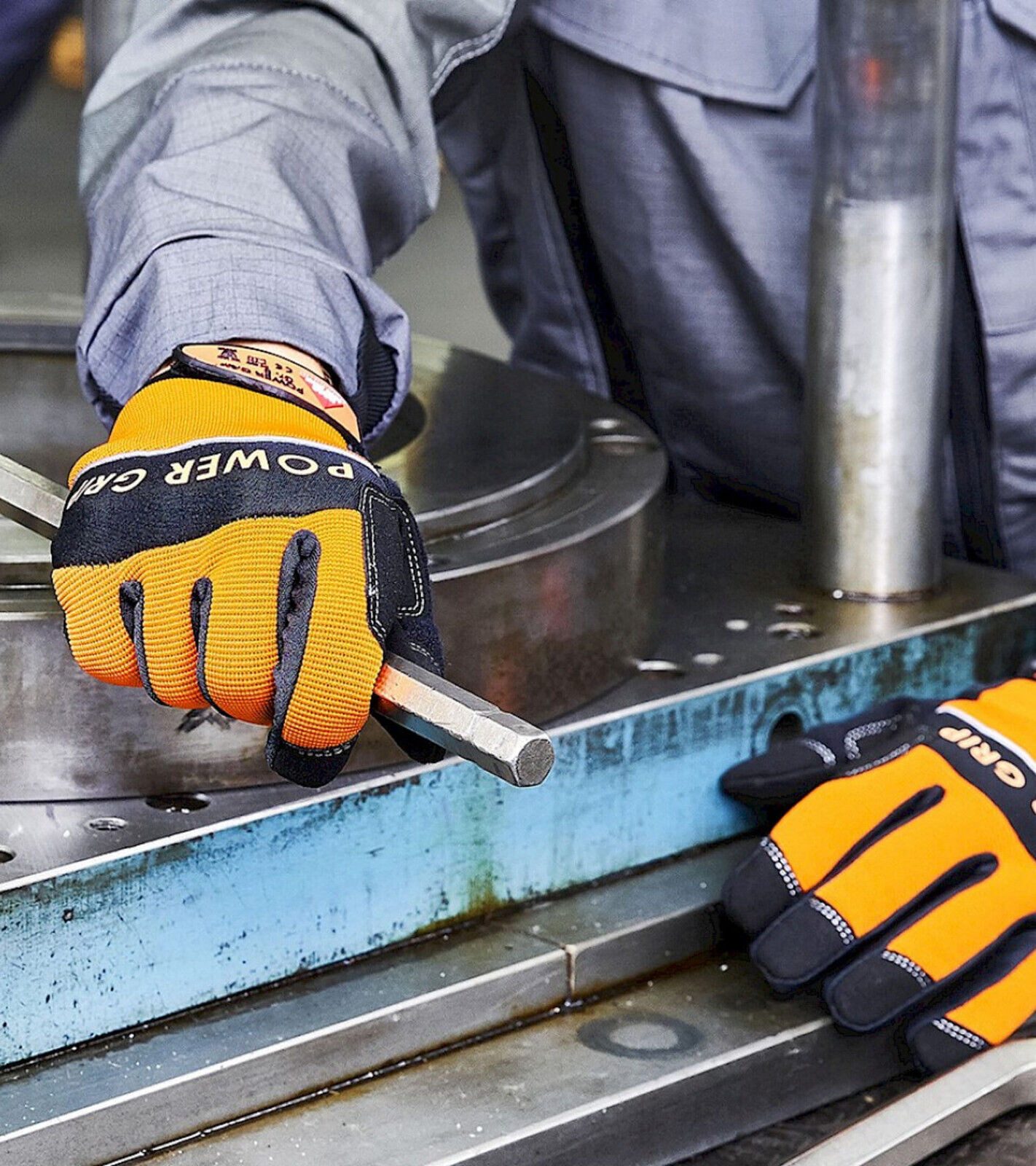 Hase Safety Gloves Lederhandschuhe Power Grip 40200 Montage Neopren (Packung, VPE=10 Paar, Gr 8-12) Atmungsaktiv/ Klett