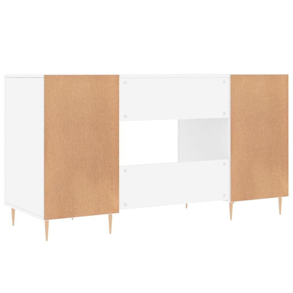 Holzwerkstoff furnicato cm 140x50x75 Schreibtisch Weiß