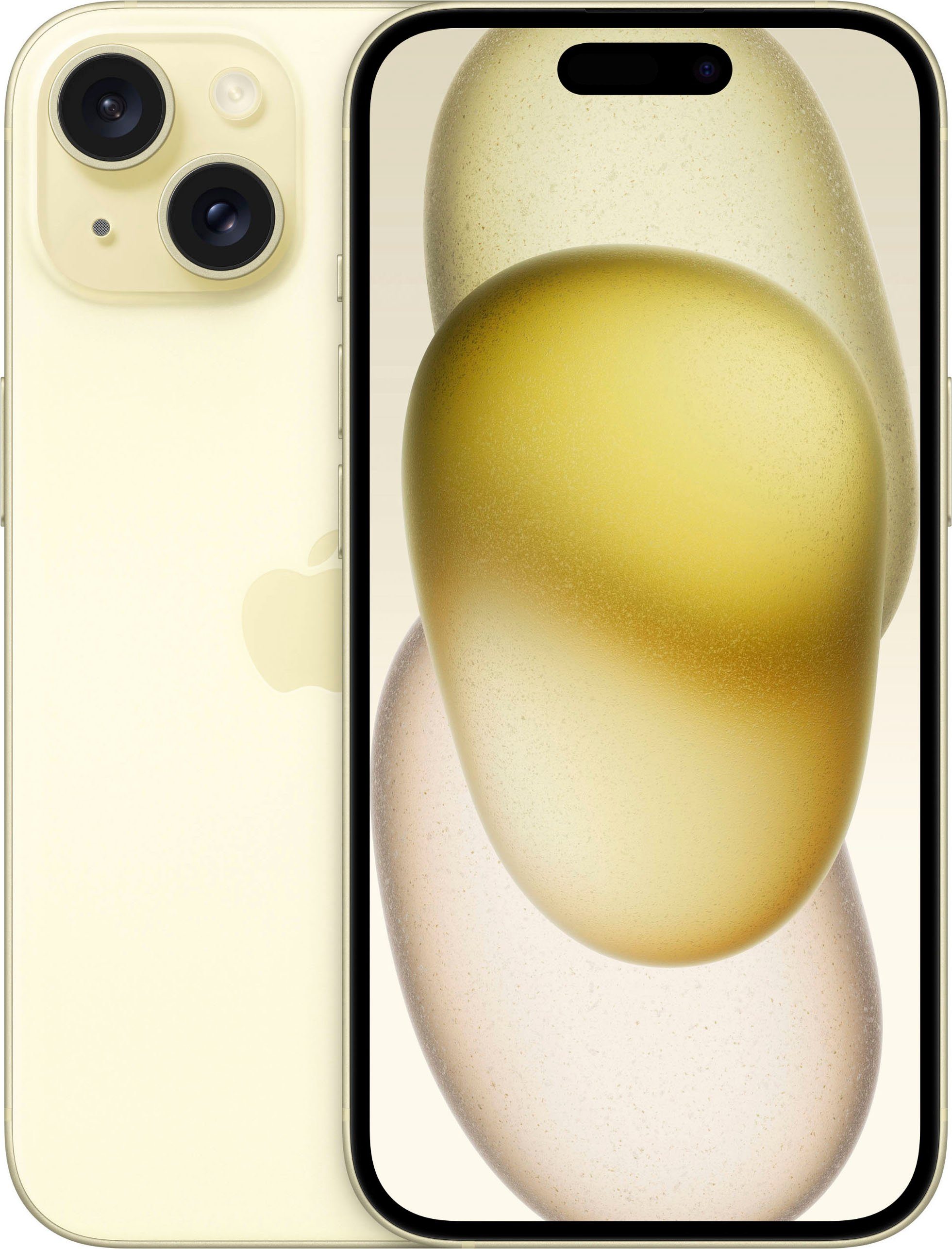 Kamera) (15,5 48 Smartphone MP 256GB GB iPhone Zoll, 15 256 Apple cm/6,1 Speicherplatz, gelb