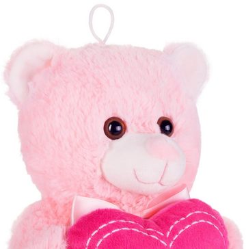 BRUBAKER Kuscheltier Teddybär mit Ich liebe Dich Herz (Valentinstagsgeschenk, 1-St), kleiner Teddy Bär, Stofftier Plüschtier mit Liebesbotschaft