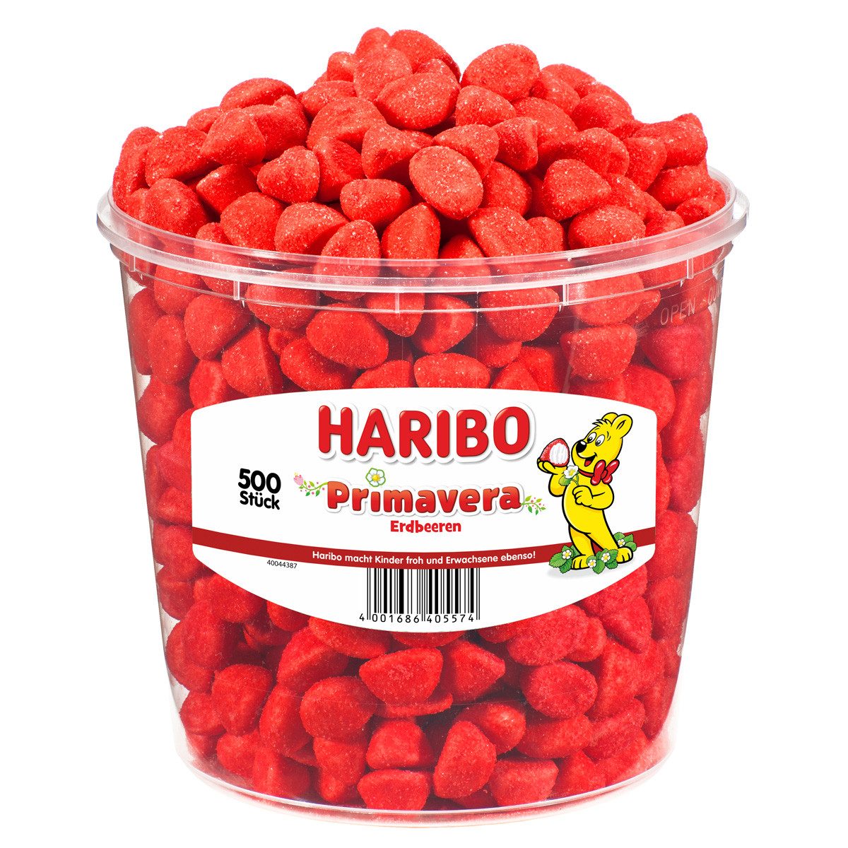 HARIBO Süßigkeit, Haribo Primavera kleine rote gezuckerte Schaumzucker Erdbeeren 1150g