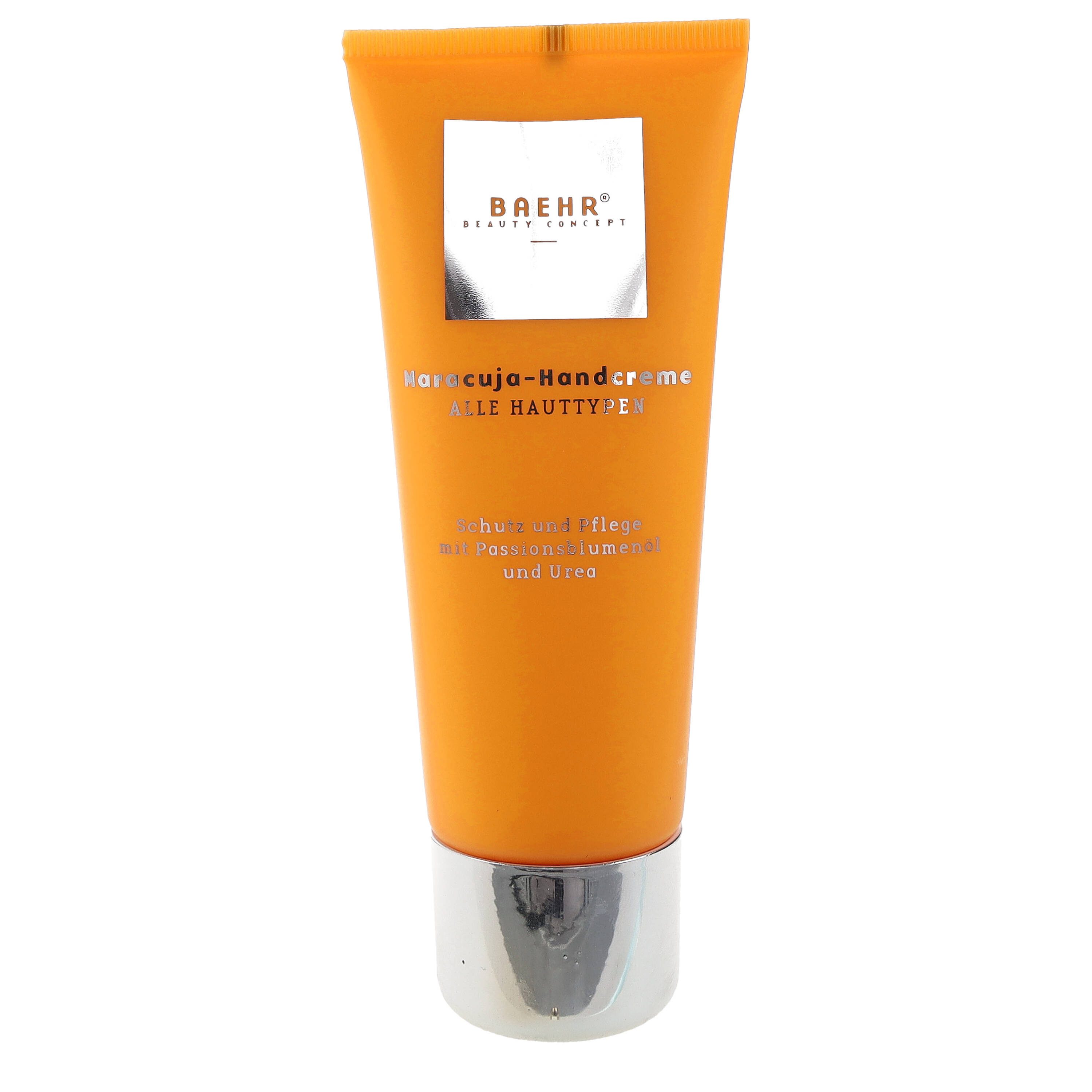 BAEHR BEAUTY CONCEPT Handcreme Baehr Beauty Concept Maracuja-Handcreme 75ml exotischer Maracuja-Duft, 1-tlg., Passionsblumenöl, Urea und Bisabolol pflegen intensiv
