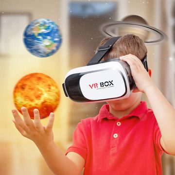 Retoo 5–6 Zoll Handy Universal Vollbild 3D Brille Virtual Reality Headset Virtual-Reality-Brille (Bluetooth Kontroller, Elastisches Nylonband, Einstellung der Linsen)
