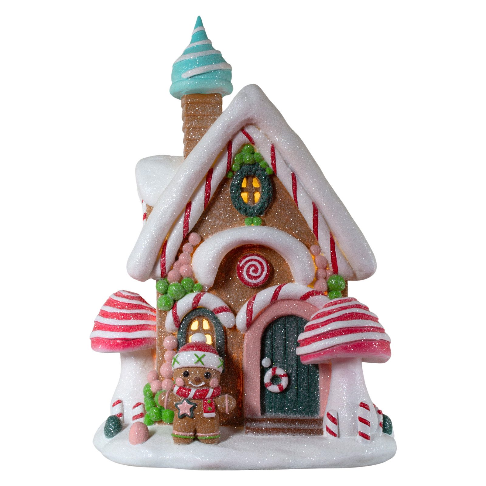 Christmas Paradise Weihnachtshaus LED Lebkuchenhaus 30cm, bunt in Pastellfarben