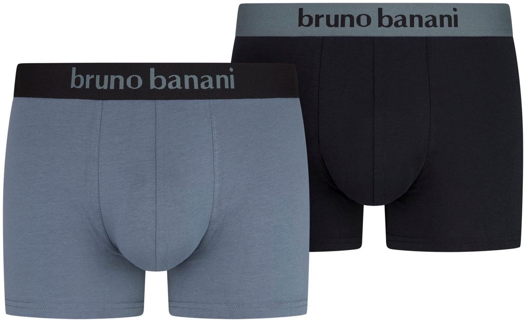 Bruno Banani Boxer Flowing (2er Pack) mit kontrastreichem Logobund günstig online kaufen