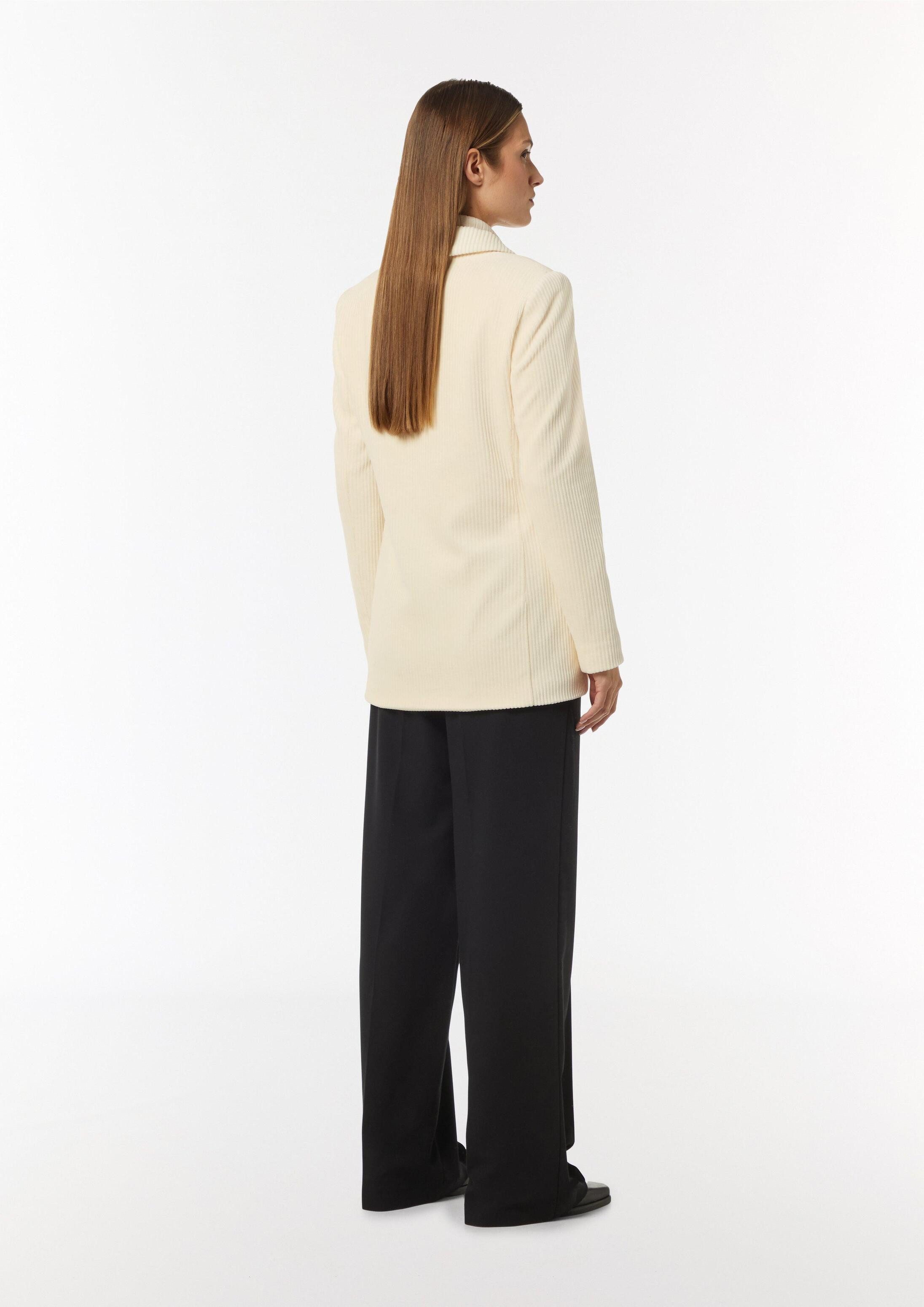 comma Jackenblazer Indoor-Blazer Doppelreihiger Cord-Blazer