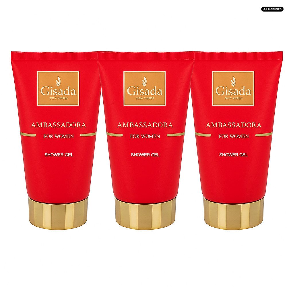 Gisada Duschgel Gisada Ambassadora Red Shower Gel 3er Set, Praktisches Duschgel-Vorratsset