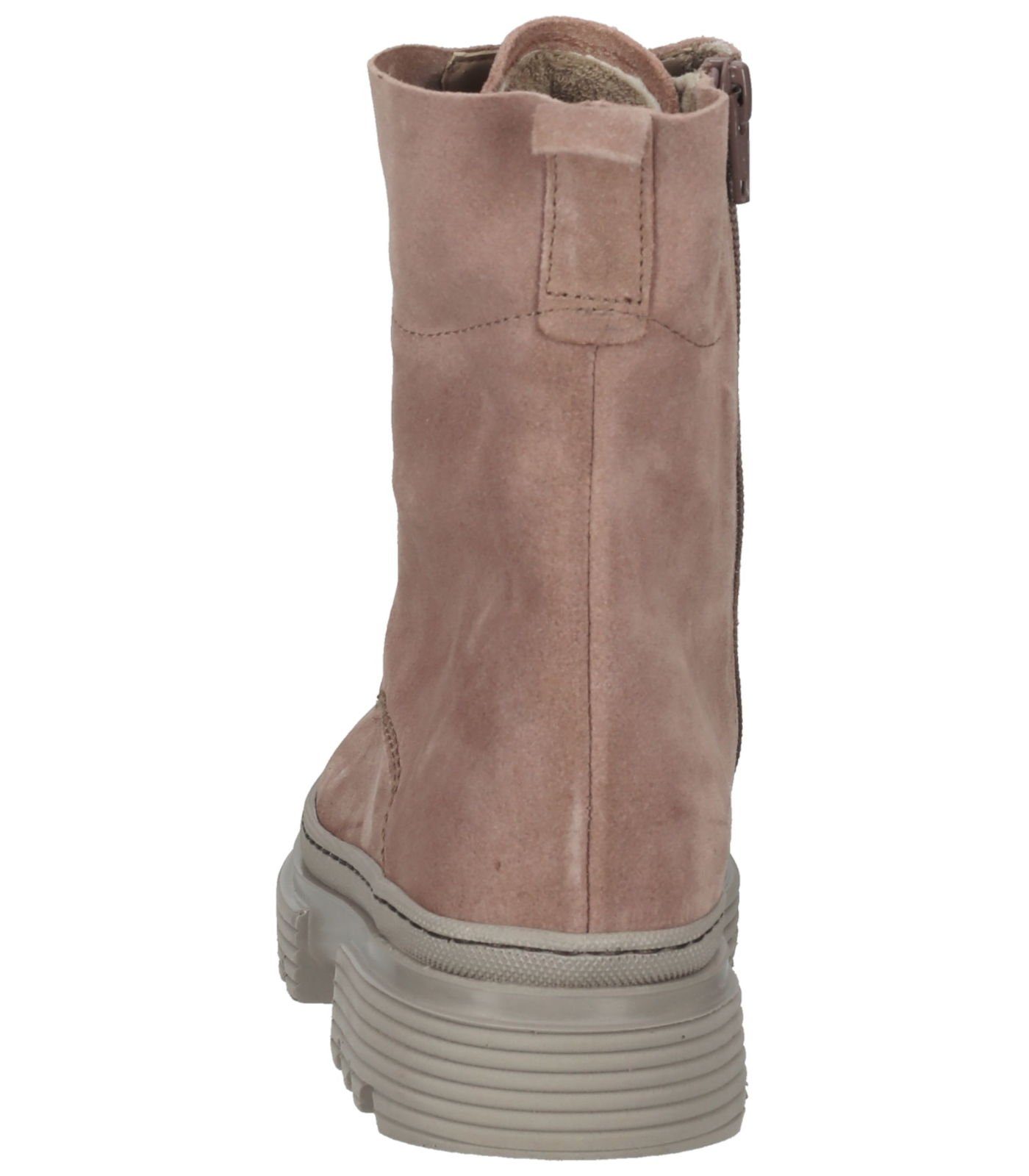 Gabor Stiefelette Veloursleder Schnürstiefelette Rose