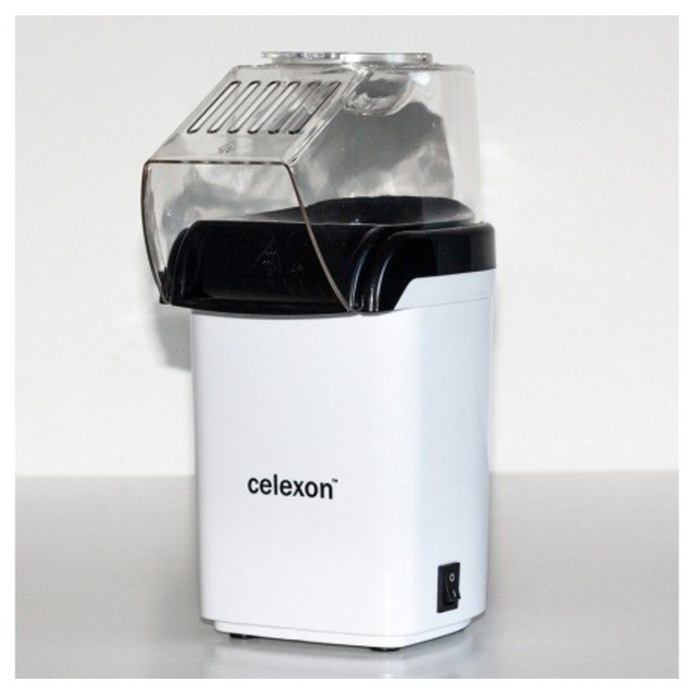 Celexon Popcornmaschine CinePop CP150, 13x19x29 50g, / Schwarz Watt, Füllmenge cm, 1200 Weiß