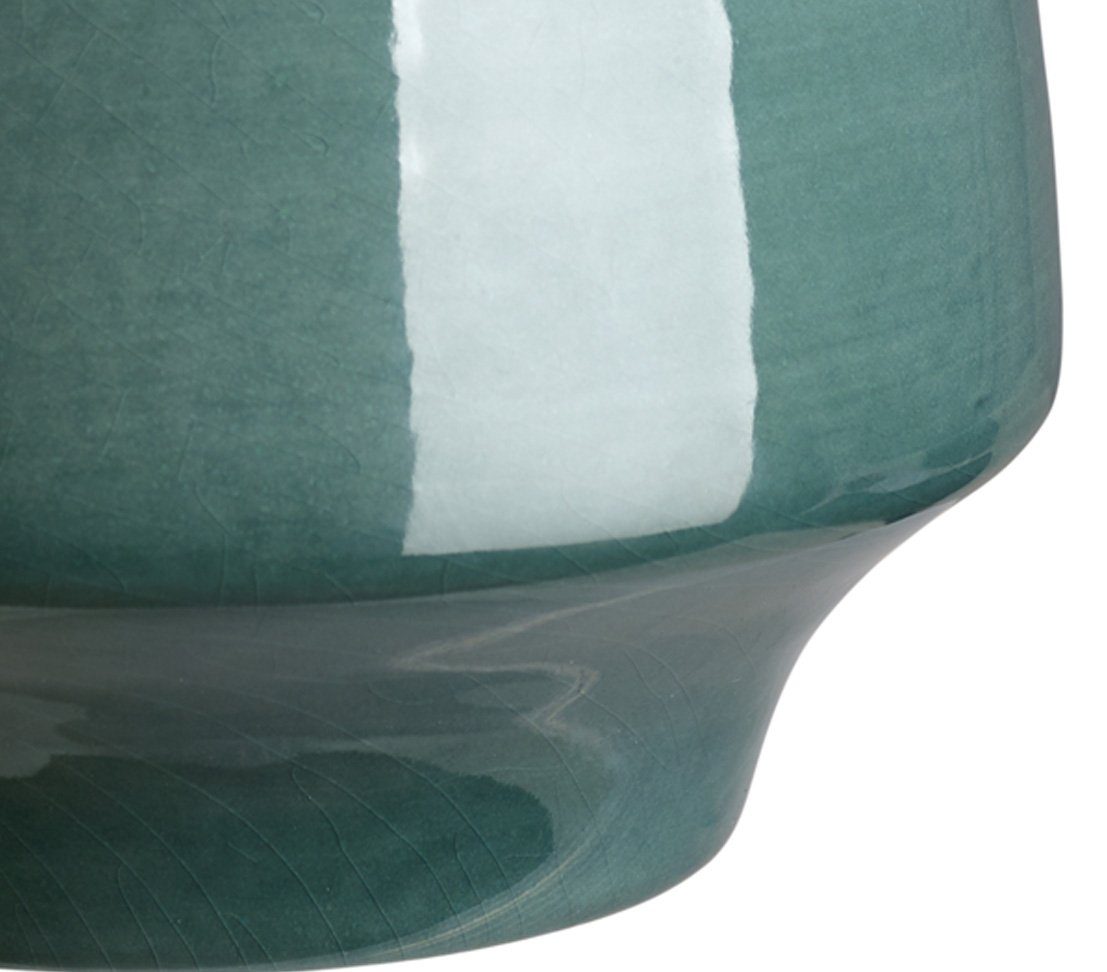 Dehner Übertopf Elsa, türkis, verschiedene Größen, hochwertige, glasierte Keramik, elegante Form