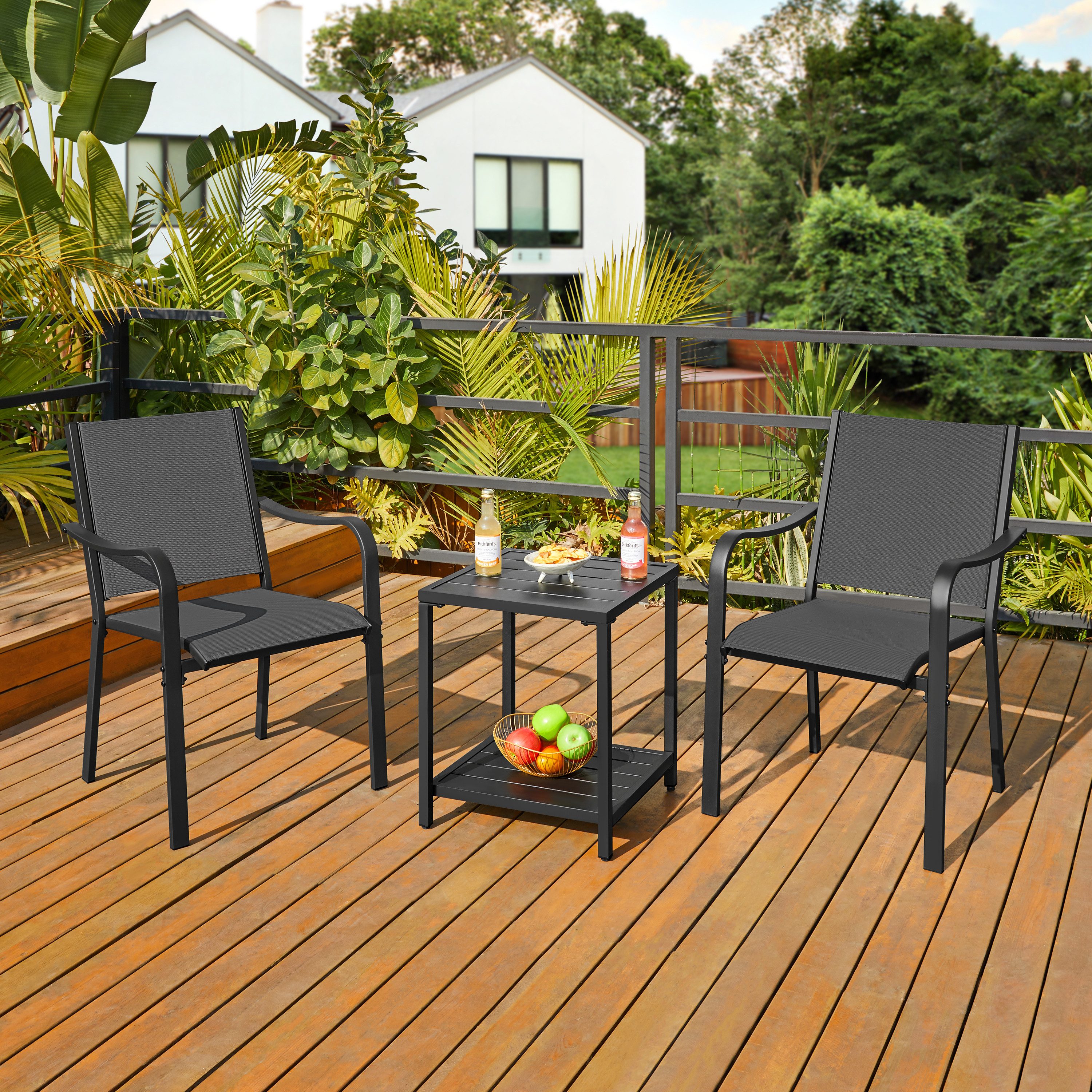Yaheetech Gartenstuhl Balkonstuhl (2 St), Esszimmerstuhl günstig online kaufen