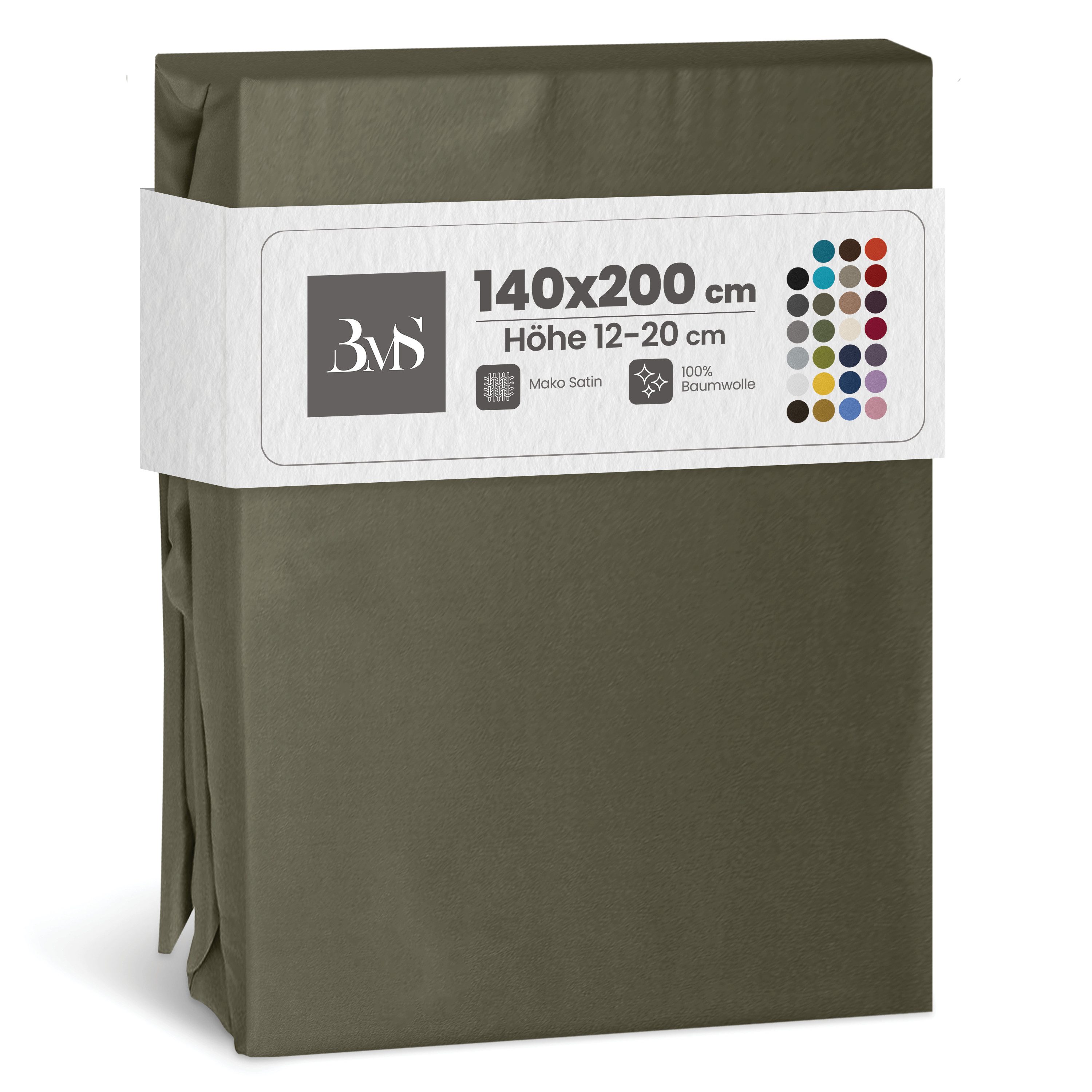 BETTWAESCHE-MIT-STIL Spannbettlaken Mako Satin Spannbettlaken, Matratzenhöh günstig online kaufen