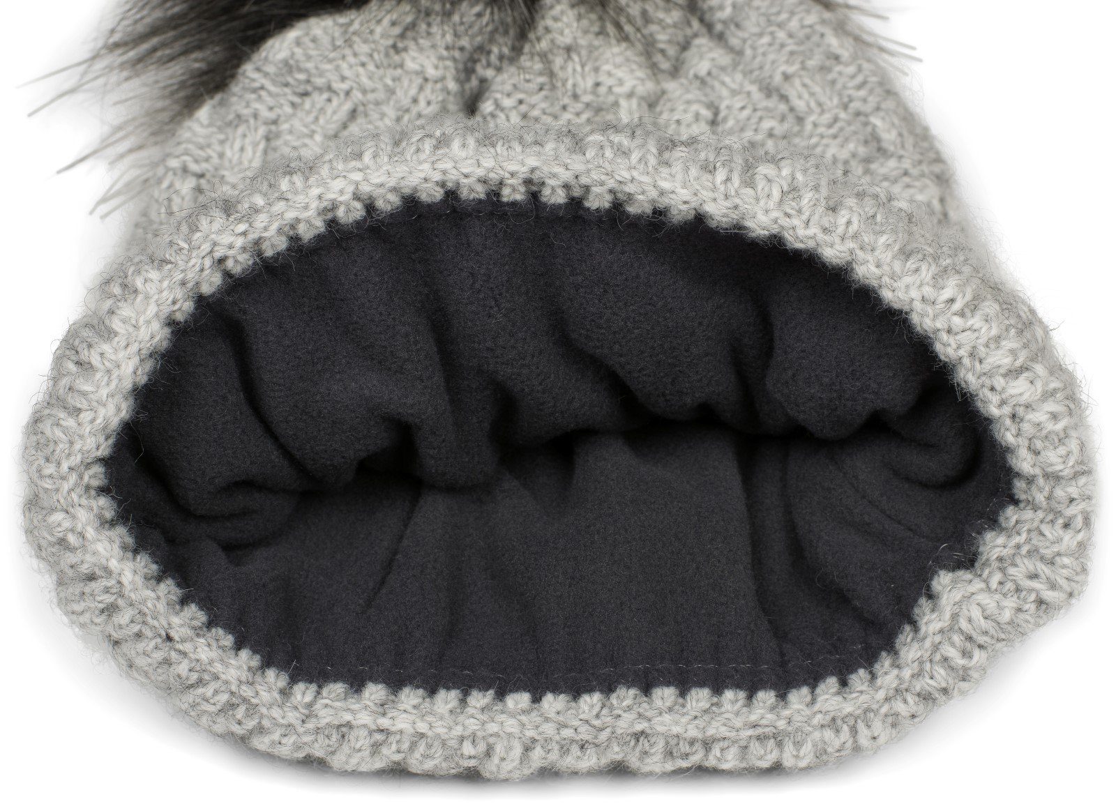 styleBREAKER Bommelmütze Strick Bommelmütze mit Flecht günstig online kaufen
