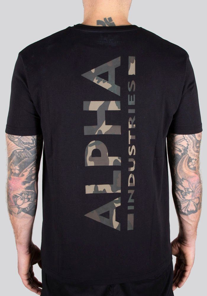 Alpha Industries Rundhalsshirt Back Tee Camo Print