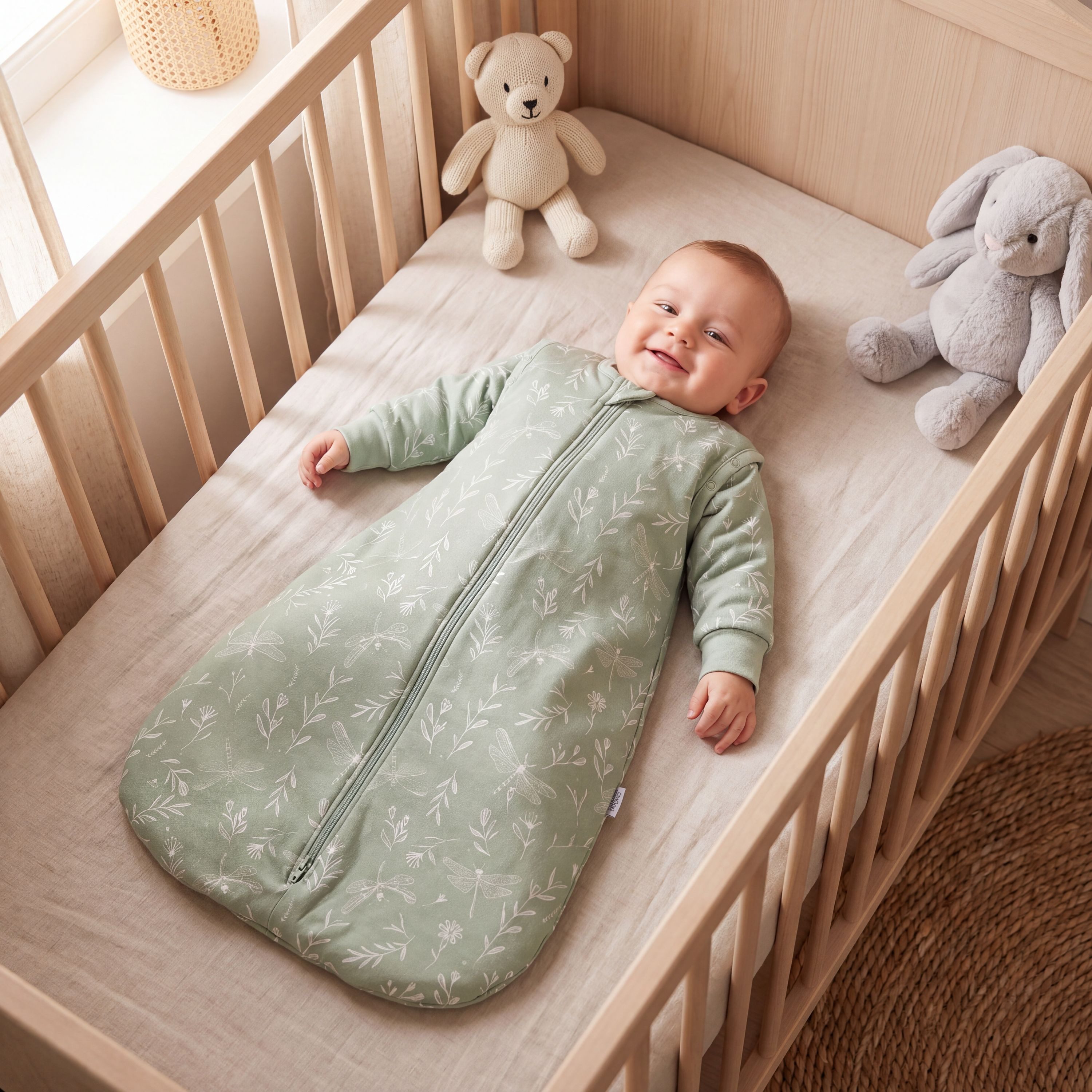 TupTam Babyschlafsack Kugelschlafsack mit abnehmbaren Ärmeln 2.5 TOG Ganzjahr – Bild 3 von 5