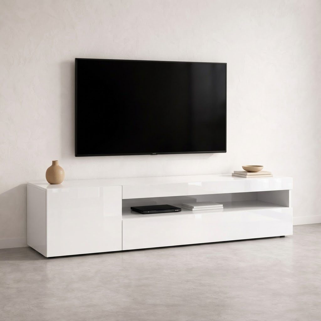 OTTO home Lowboard LORENZO 1, TV-Board, TV-Kommode, TV-Schrank, TV-Unterschrank, TV-Möbel, Modernes lackiertes Hochglanz TV-Board, …