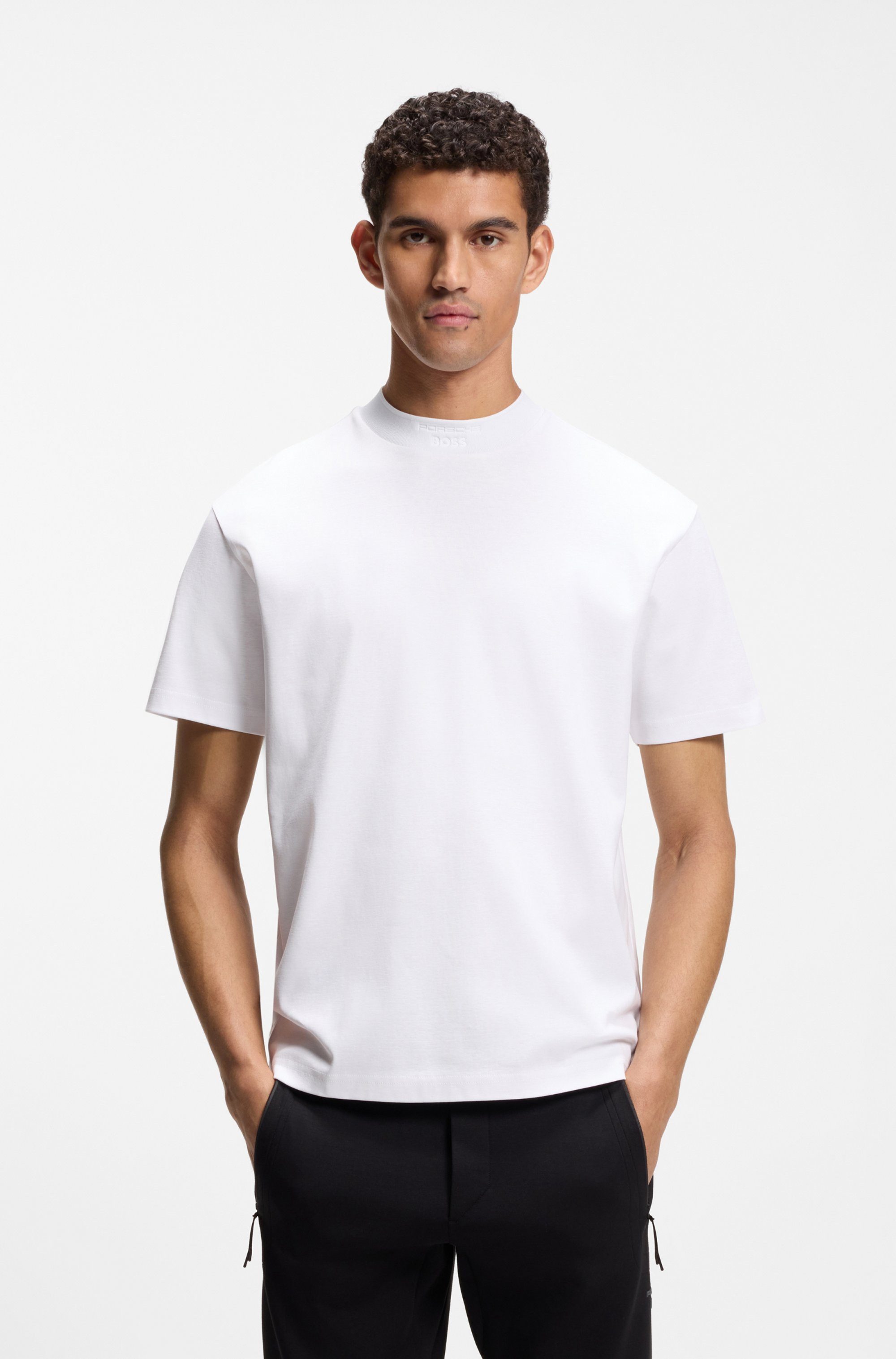 BOSS GREEN Stehkragenshirt Porsche Spirit 70 Capsule Collection Premium Herrenmode Limited