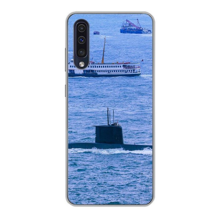 MuchoWow Handyhülle Ein U-Boot auf See Handyhülle Samsung Galaxy A30s Smartphone-Bumper Print Handy