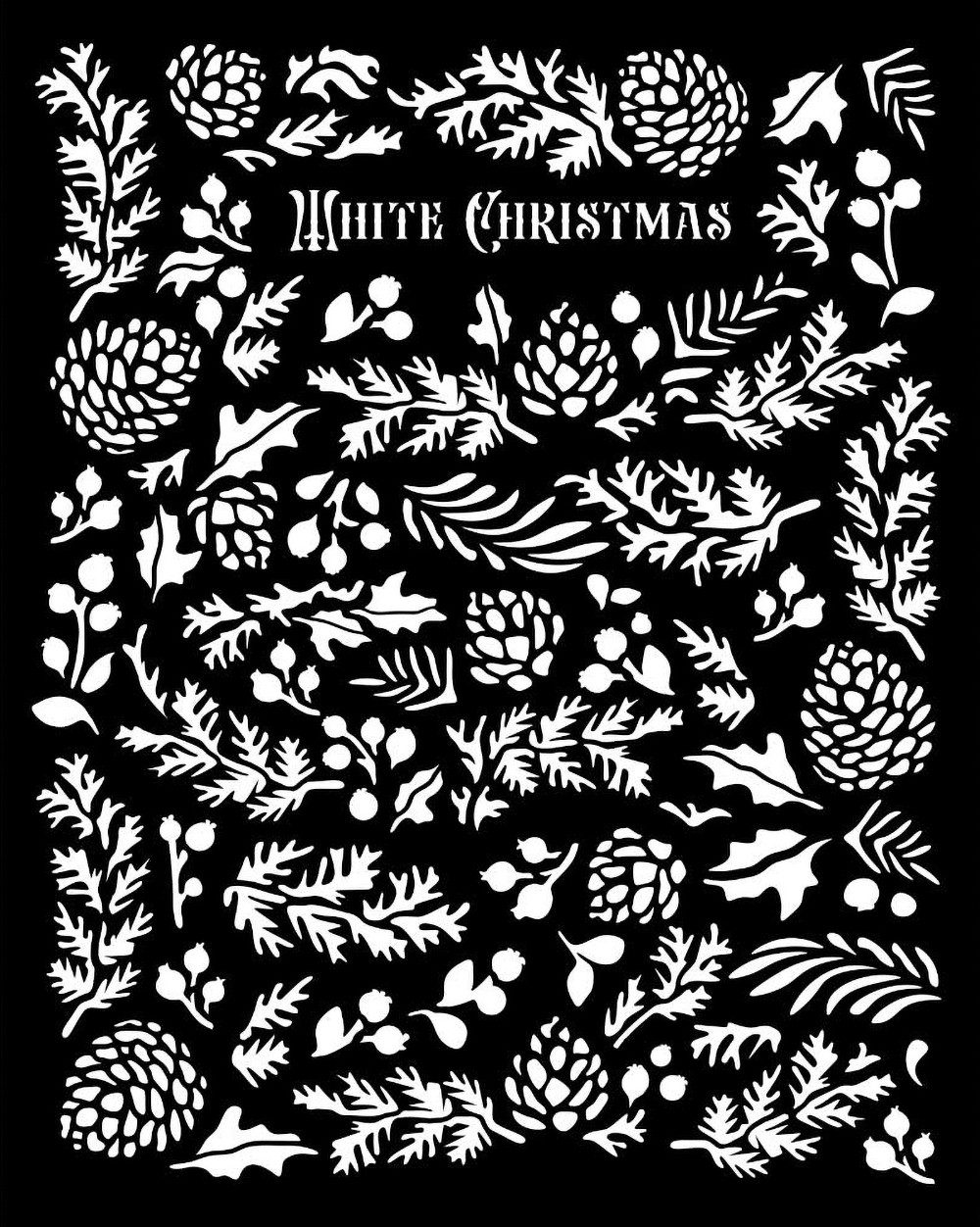 Stamperia Malschablone The Owl's House - Pine Cones, 20 x 25 cm