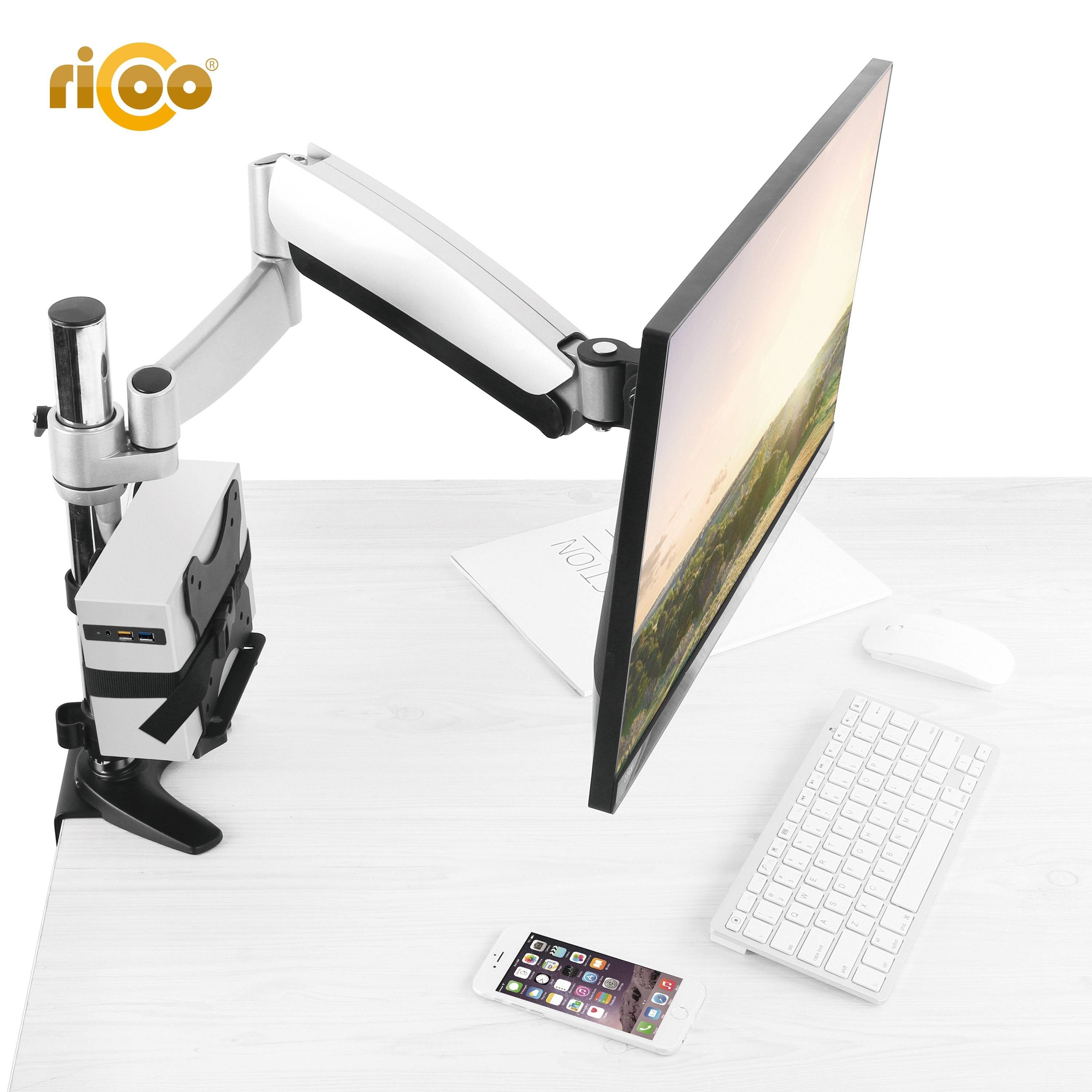 RICOO TRH-02 Support Boîtier PC Universel Montage Sous Bureau Accroche Réglable Soutien De Tour Ordinateur Rehausseur Pour Pc Gamer Fixe Noir Fiche Technique Et Prix Au Maroc