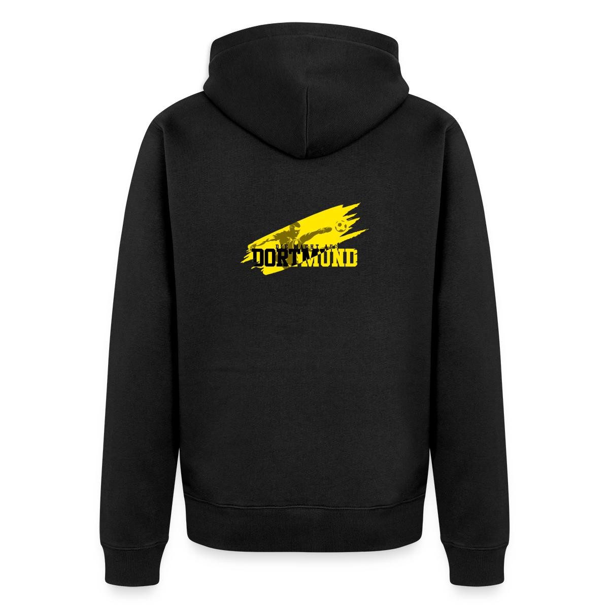 Sweatjacke Die Macht Aus Dortmund Schwarz-Gelb Fußball Fan Kapuzenjacke Herren