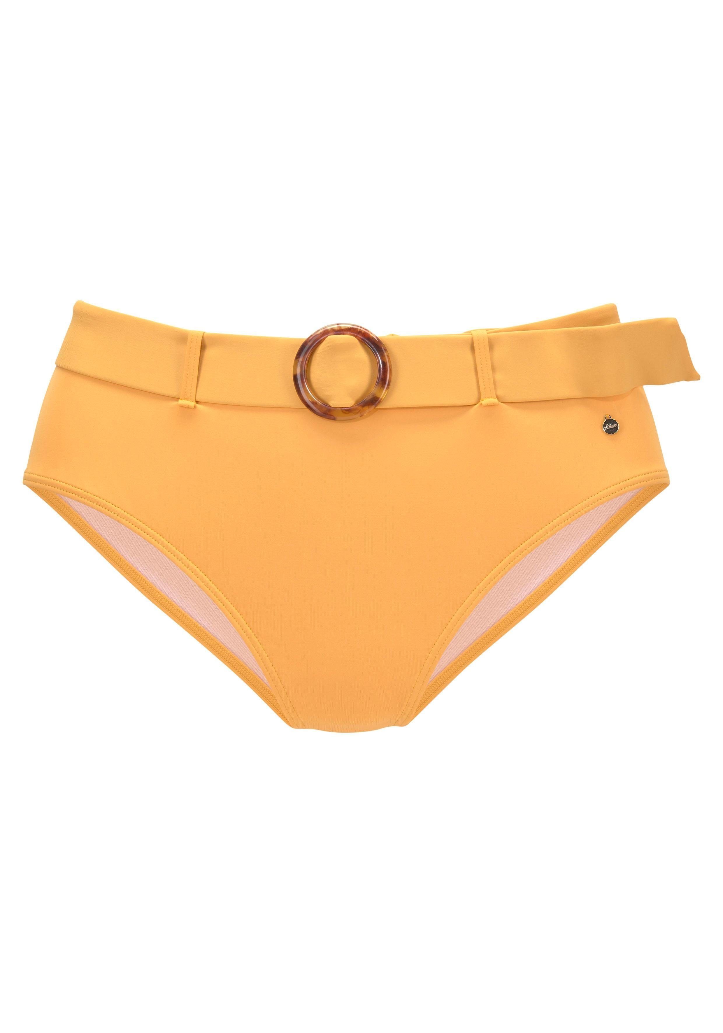 gelb abnehmbarem Highwaist-Bikini-Hose mit s.Oliver Gürtel Rome
