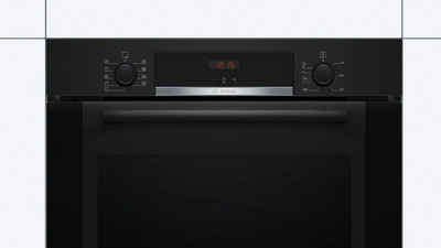 BOSCH Einbaubackofen Serie 4 HBA3340B0, mit Teleskopauszug mit Stoppfunktion, ecoClean Direct