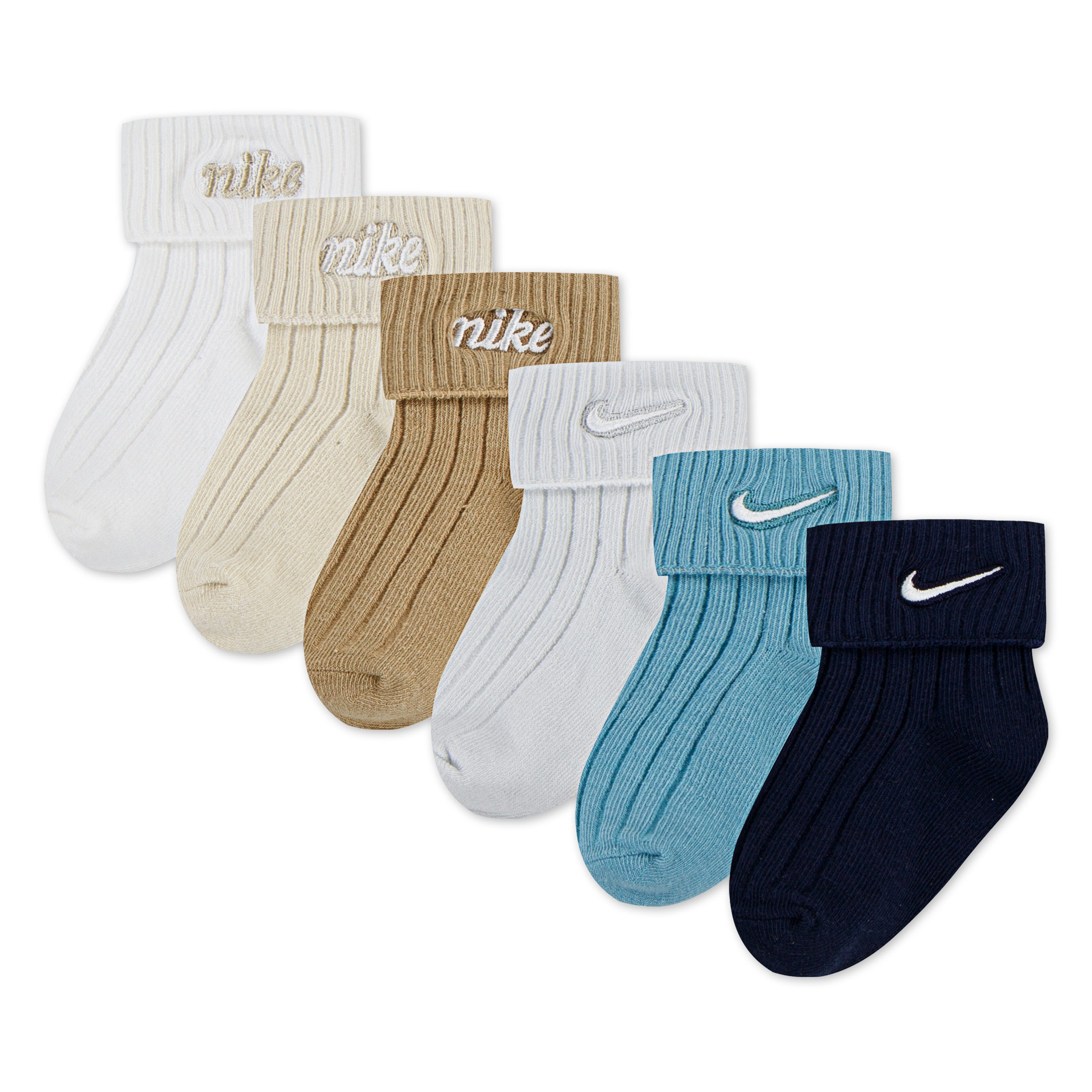 Nike Sportswear Socken NHN 6PK RIB TURNCUFF INF SOCK für Kinder (6-Paar) für Kinder, 6er-Pack, mit geripptem Bund