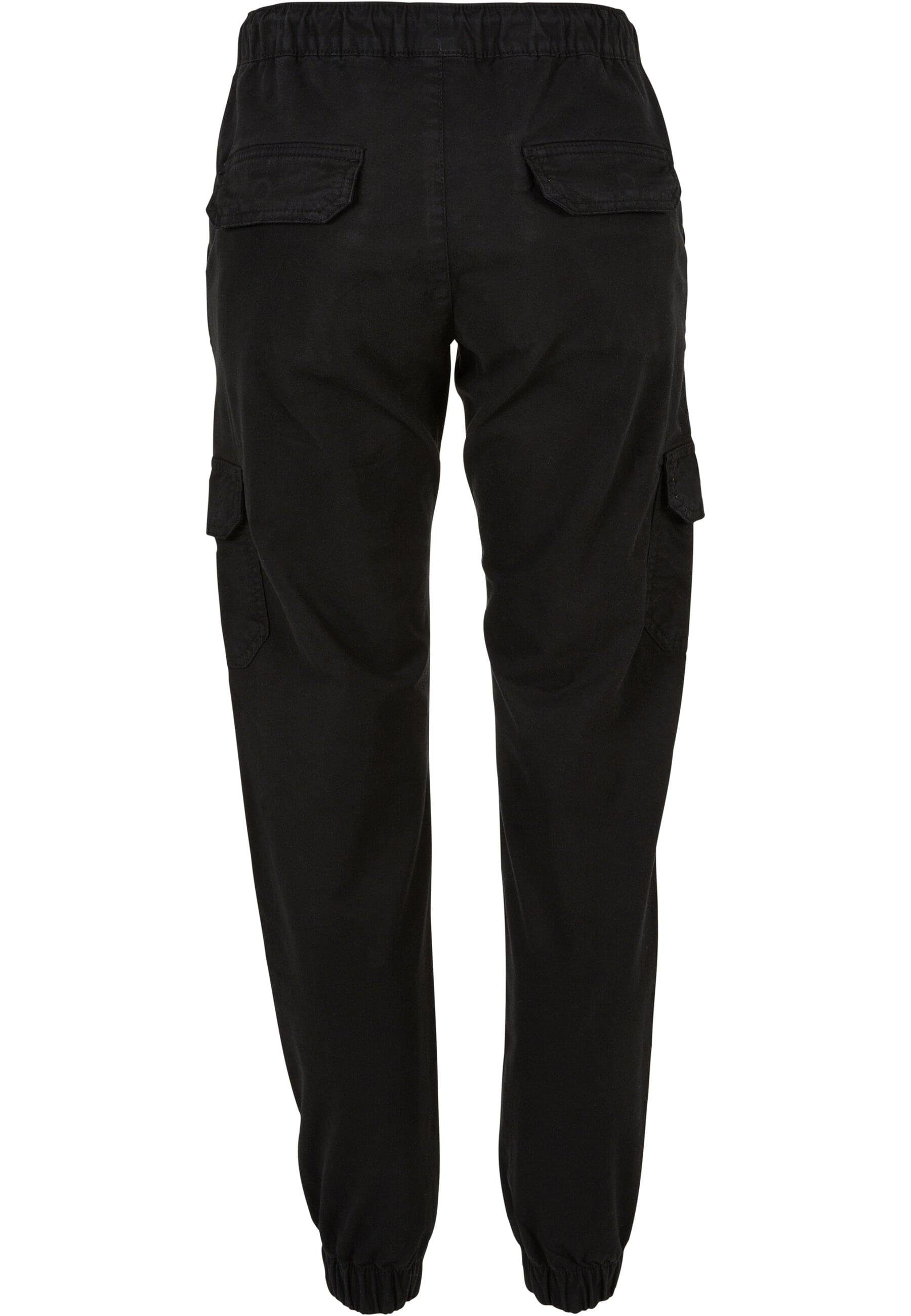 URBAN CLASSICS Cargo Waist Pants Damen (1-tlg) Cargohose Jogging black High Ladies