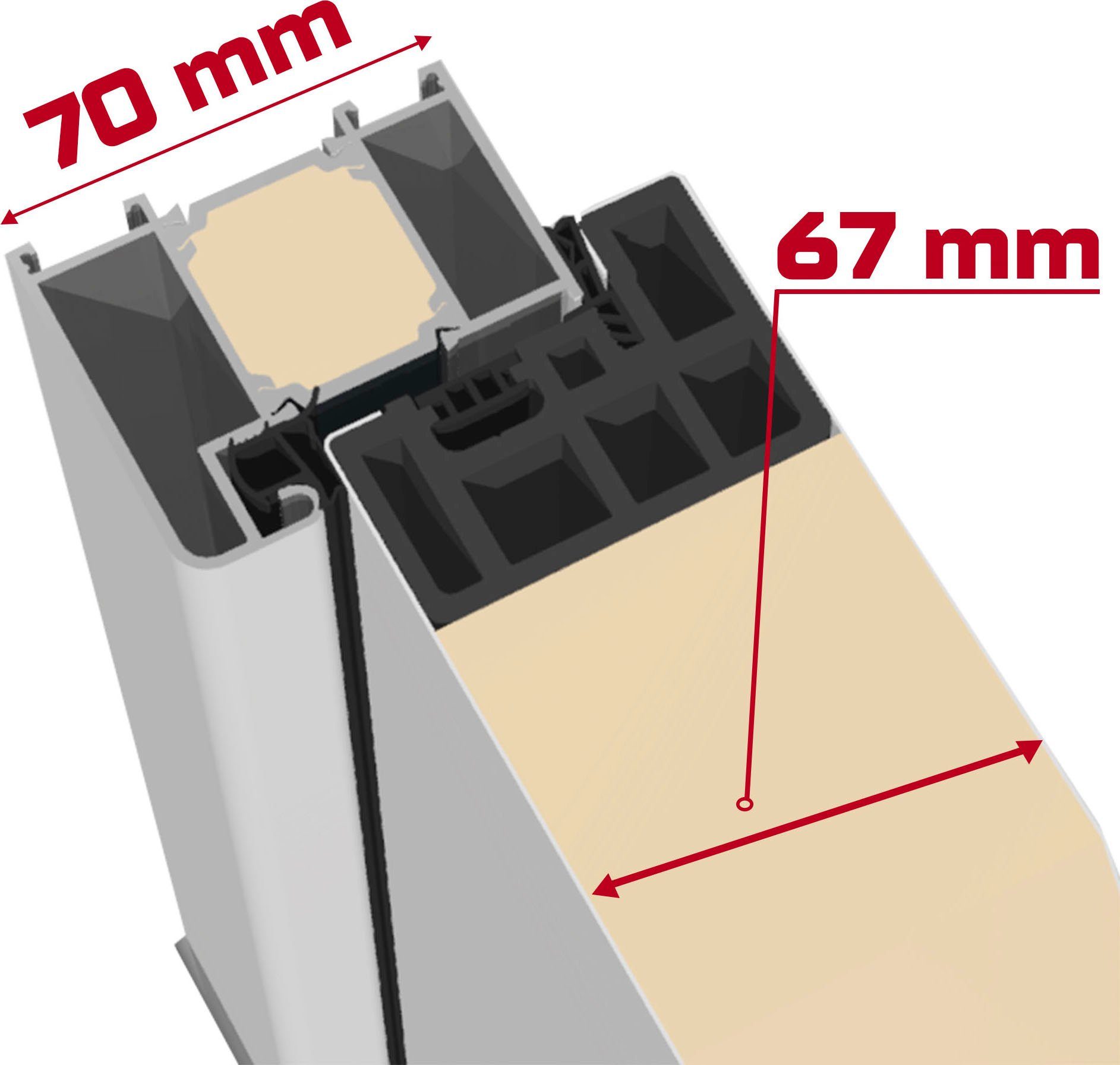 (Set), mit Türrahmen einbruchhemmend OMIS Haustür Prime RC2 Verglasung, & mit 3-fach wärmegedämmt, SplenDoor weiß