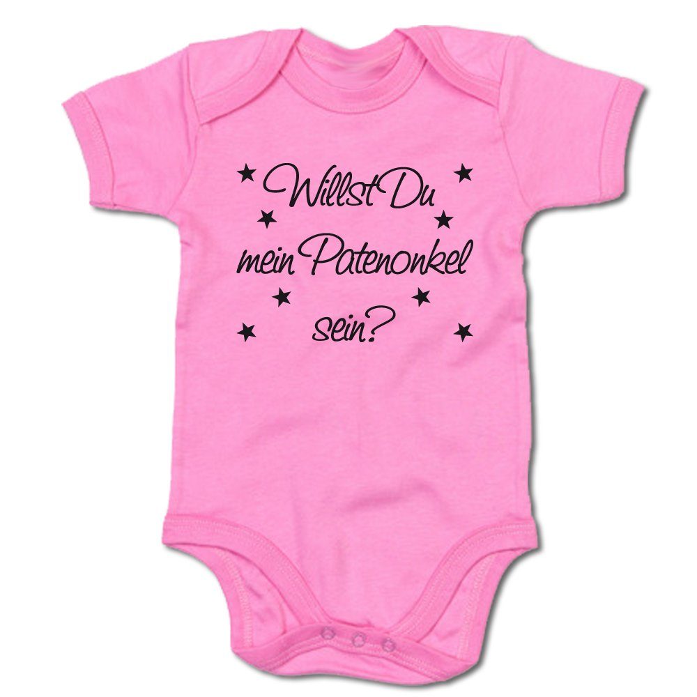 Ggraphics Kurzarmbody Baby Body Willst Du mein Patenonkel sein? mit