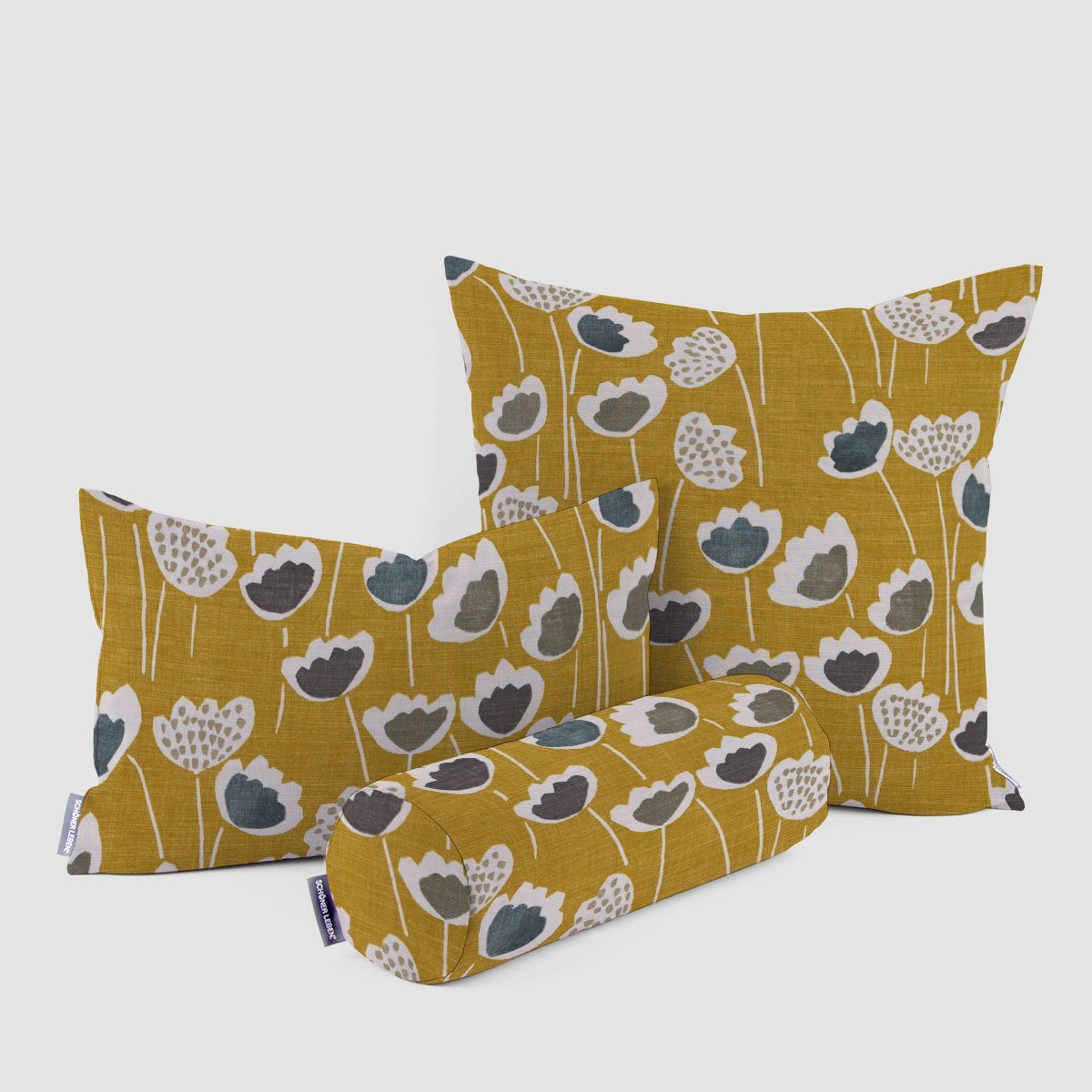 SCHÖNER LEBEN. Dekokissen SCHÖNER LEBEN. Kissenhülle Clara Saffron Blumen s günstig online kaufen