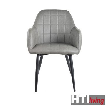 HTI-Living Esszimmerstuhl Armlehnenstuhl Kunstleder Vintage 2er Set (Set, 2 St), bequemer Stuhl für Ess- und Wohnzimmer