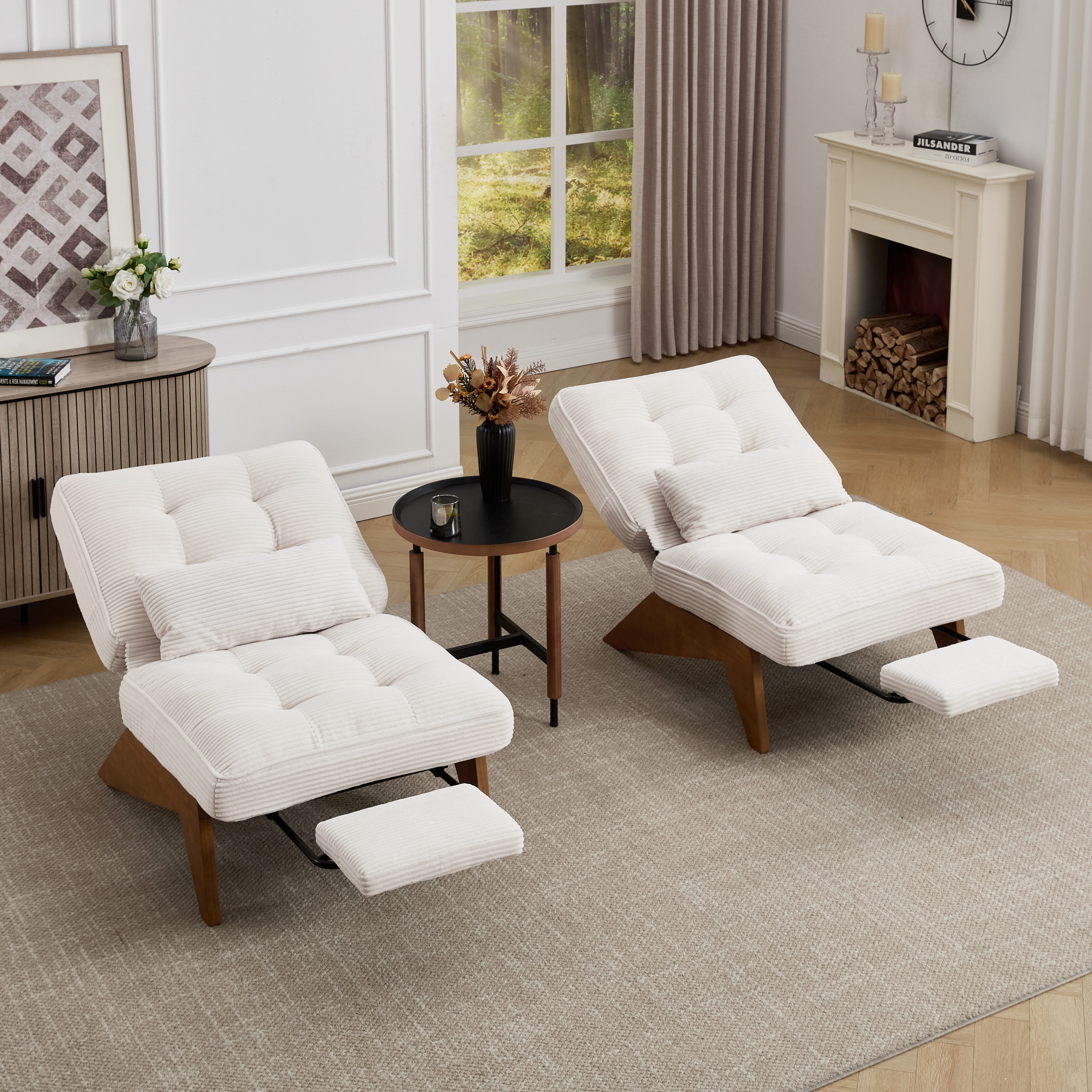 REDOM Loungesessel Verstellbarer Polsterstuhl (Relaxsessel mit Lendenkissen günstig online kaufen