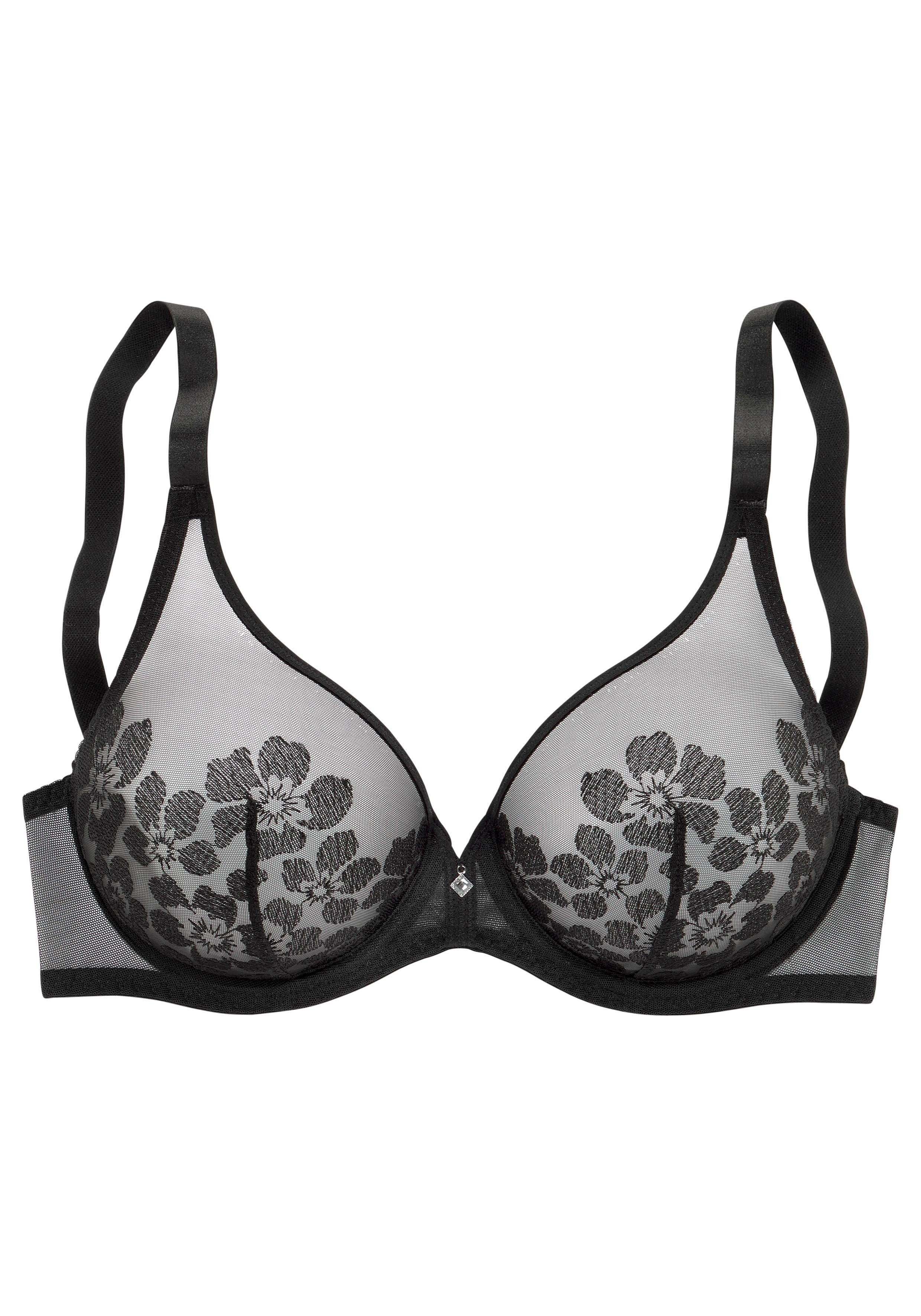 LASCANA Belle Affaire Bügel-BH aus transparenter Stickerei Spitze, sexy Dessous, Reizwäsche. € 36,99