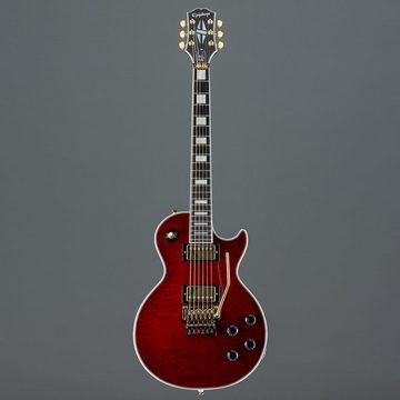 Epiphone E-Gitarre, Alex Lifeson Les Paul Custom Axcess Ruby - Single Cut E-Gitarre