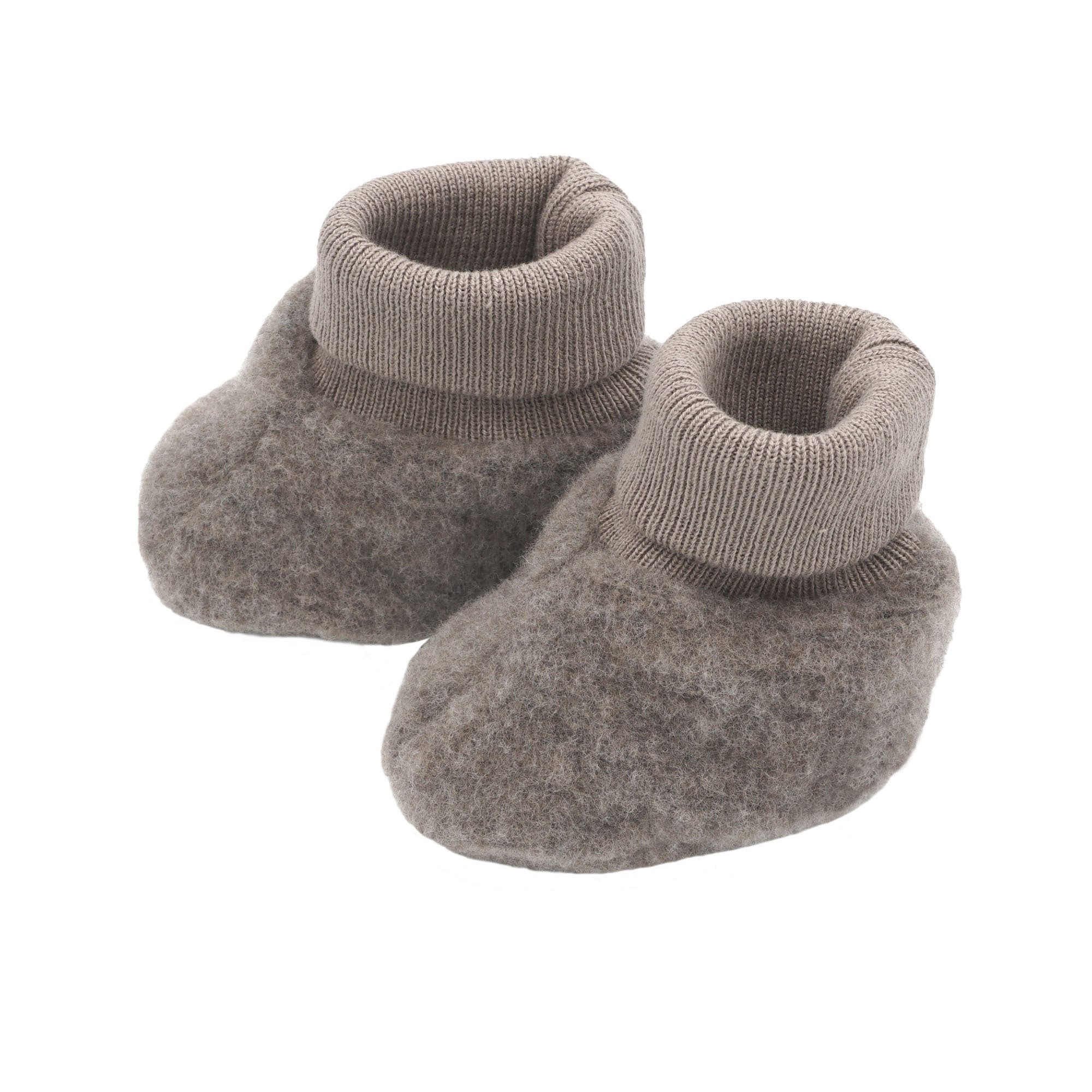 MAXIMO GOTS BABY-Schuhe, Wollfleece Strickbund Krabbelschuh (1-tlg)