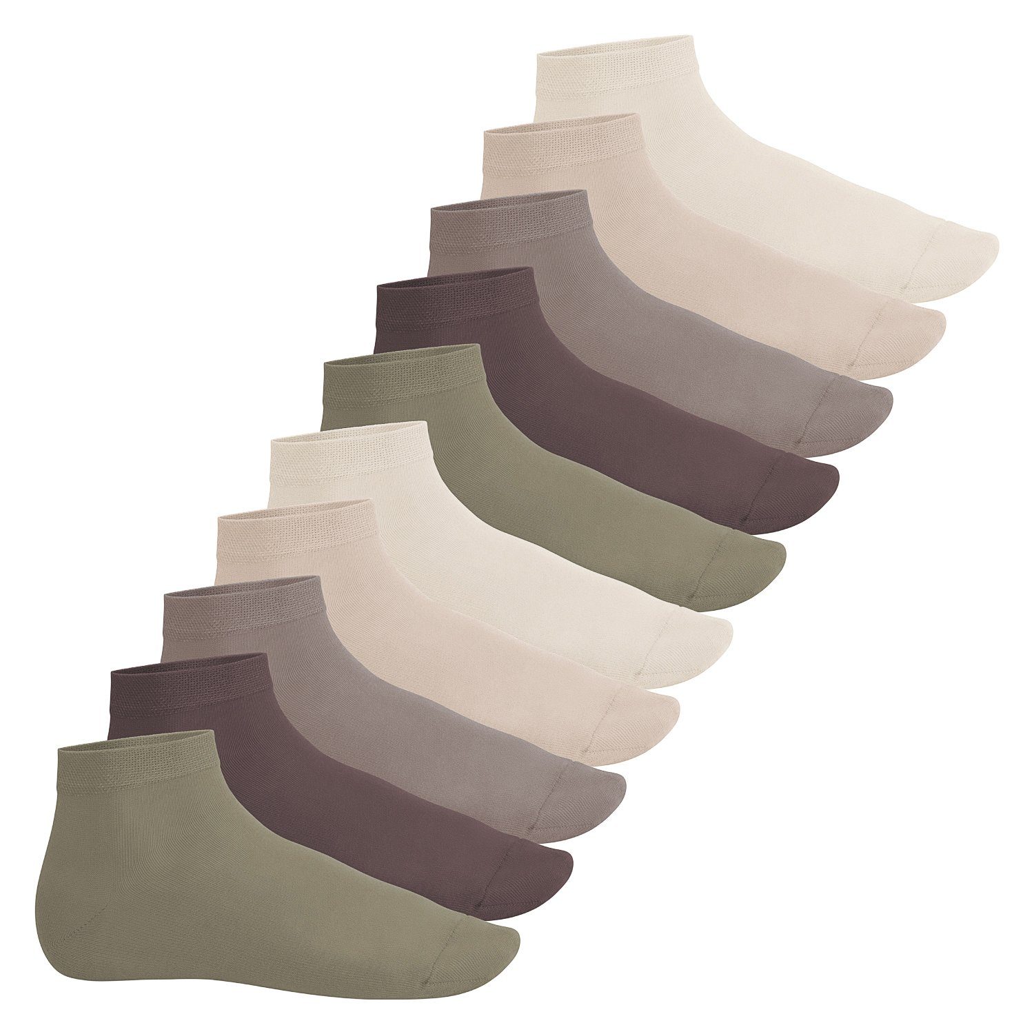 Footstar Kurzsocken EVERYDAY! 10 Paar Quarter Socken Kurzsocken Kurze Baumwoll Socken