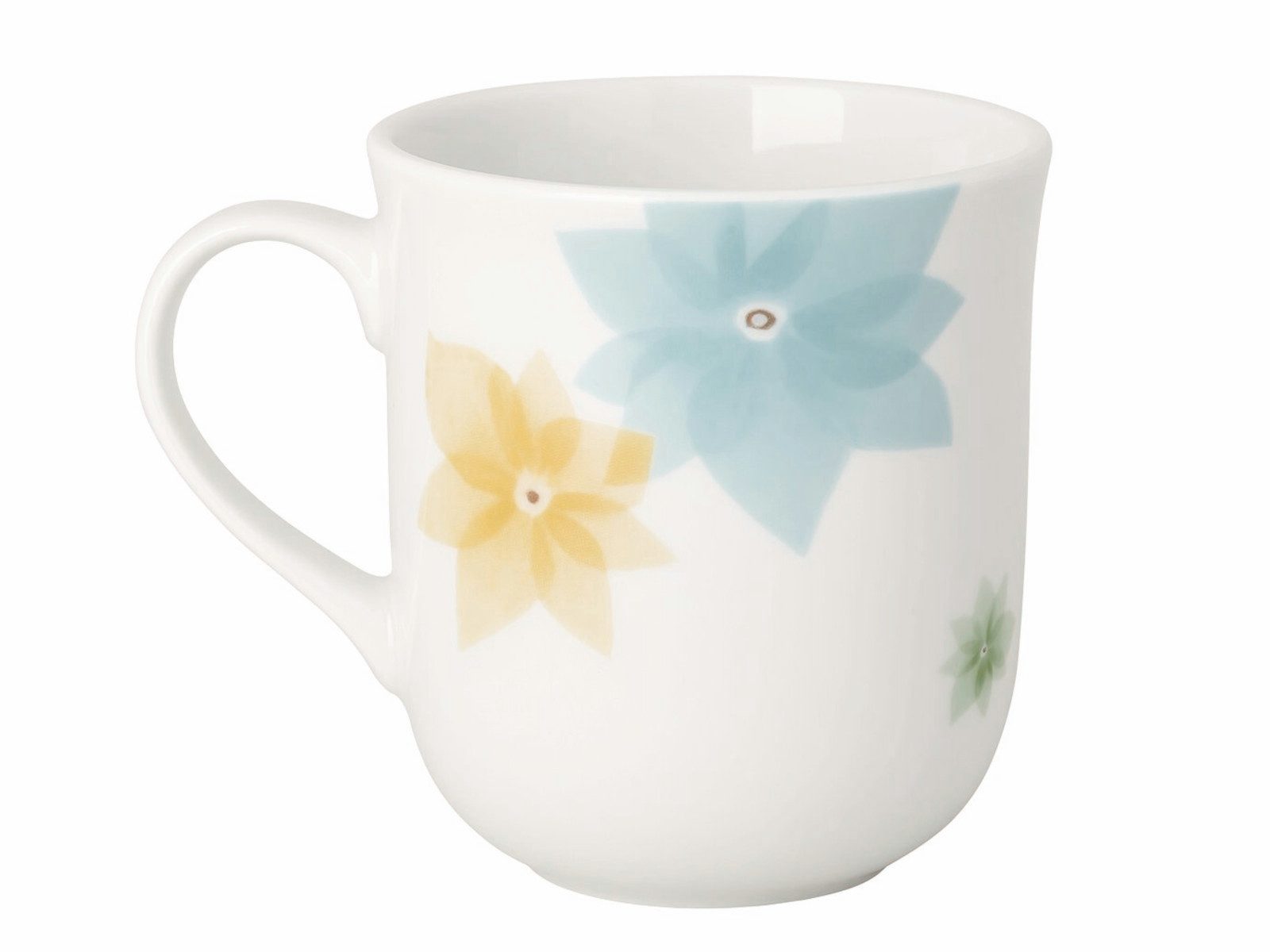Hutschenreuther Becher Frühlingsgrüsse Blüten Becher mit Henkel 0,4l, Porzellan