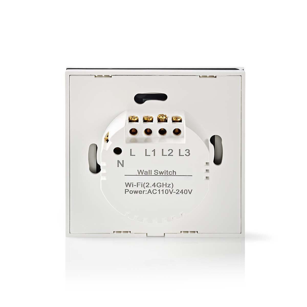 Nedis WIFIWC10WT Smarter Lichtschalter, smart schalter, app und sprachsteuerung, szenen, ohne hub
