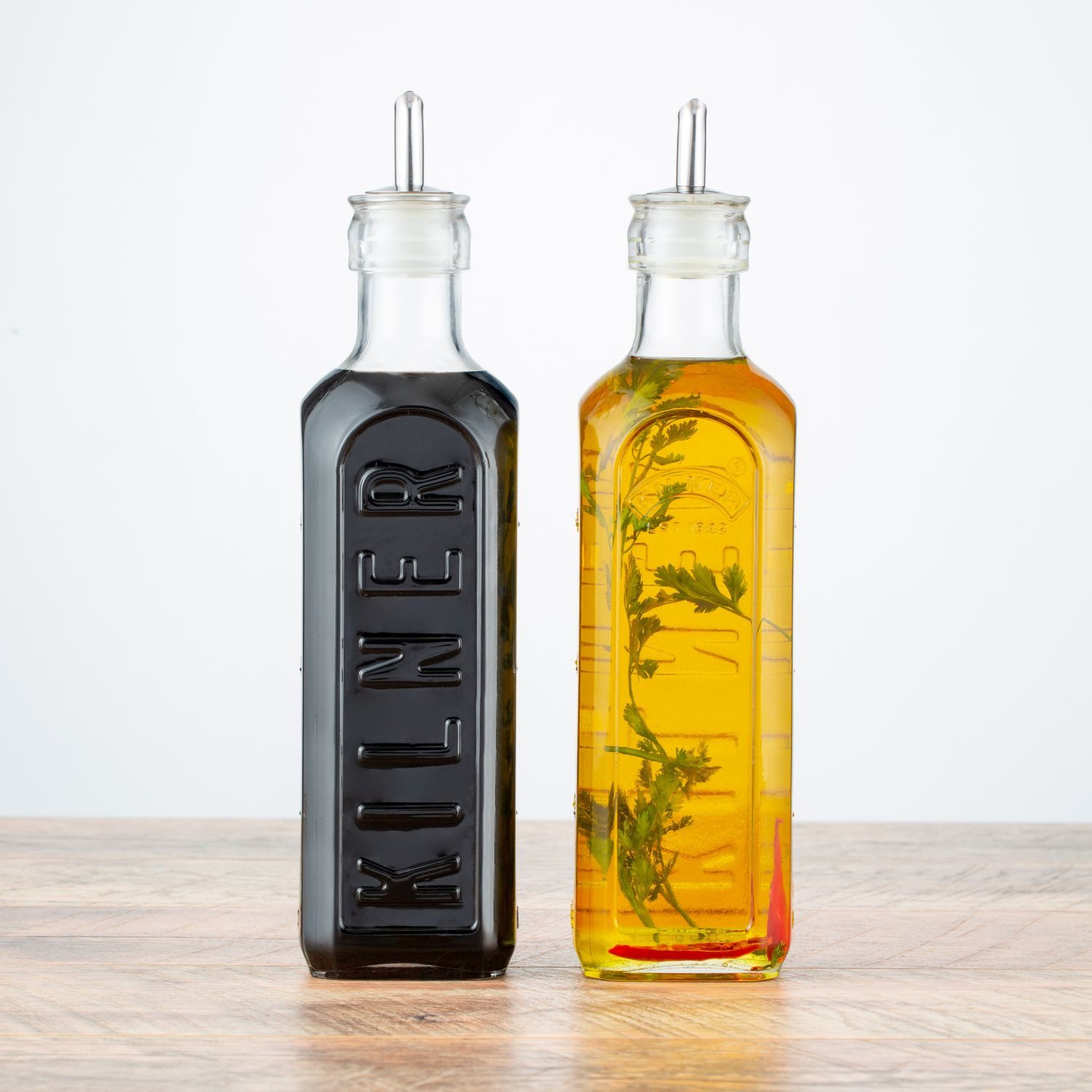 KILNER Menage Öl- und Essigflaschen-Set 600 ml, (Set, 3-tlg)