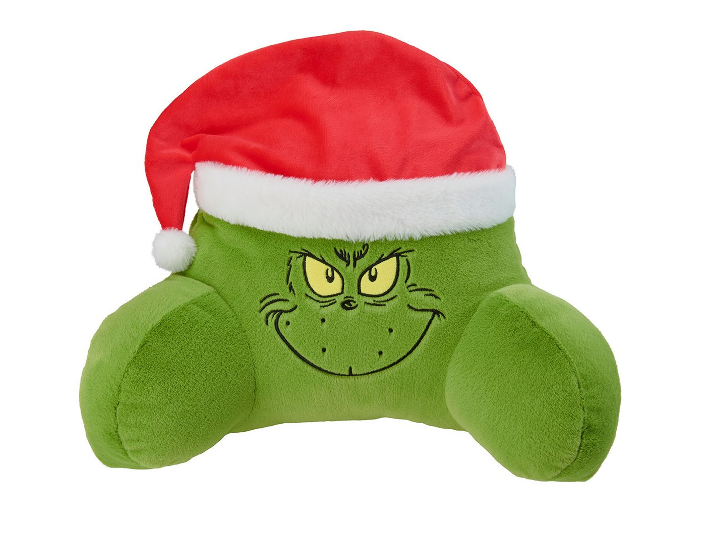 United Labels® Dekokissen The Grinch Kissen Rückenkissen Lesekissen mit Armlehnen Rückenstütze