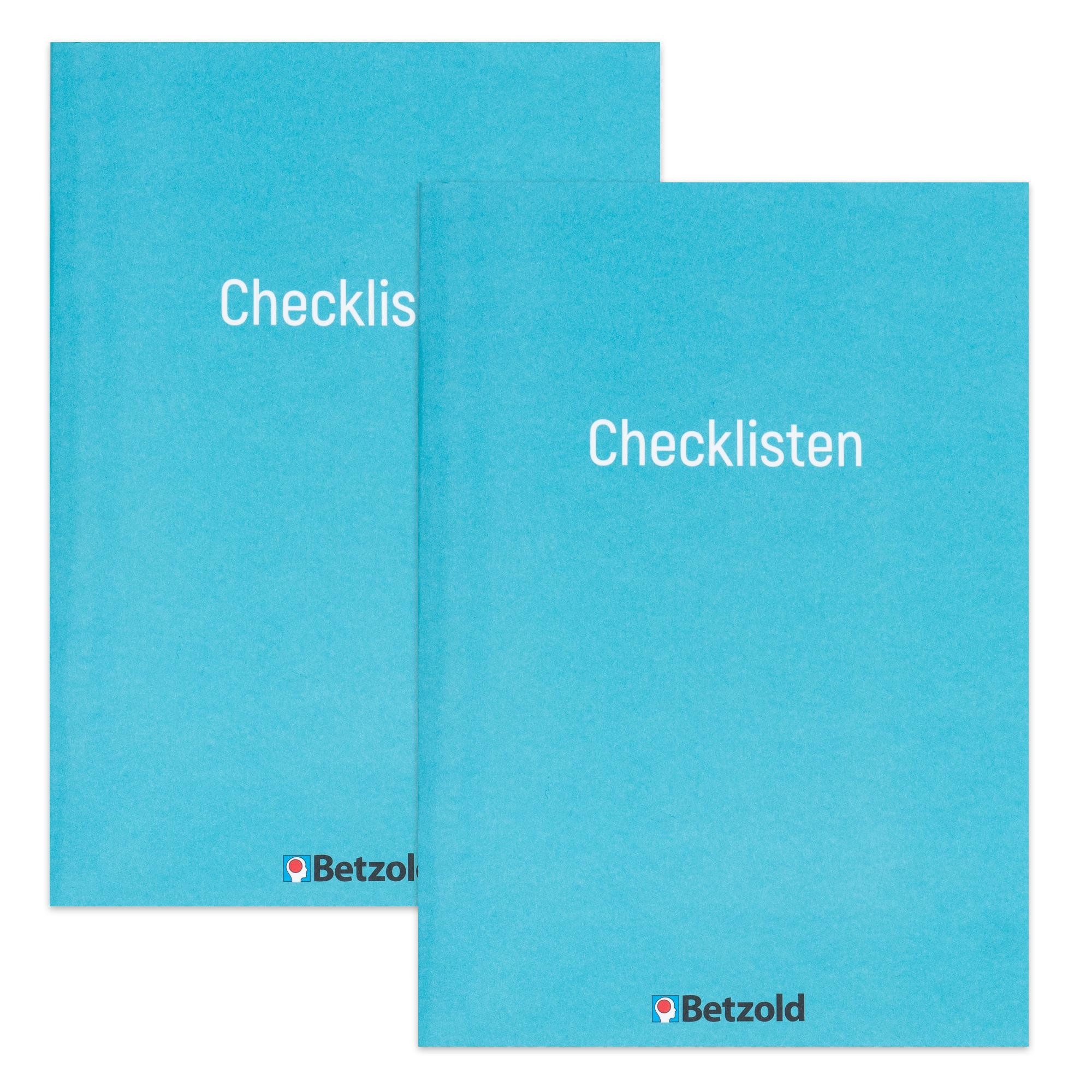 Betzold Schreibtischunterlage Listenhefte „Checklisten“, 2 Stück