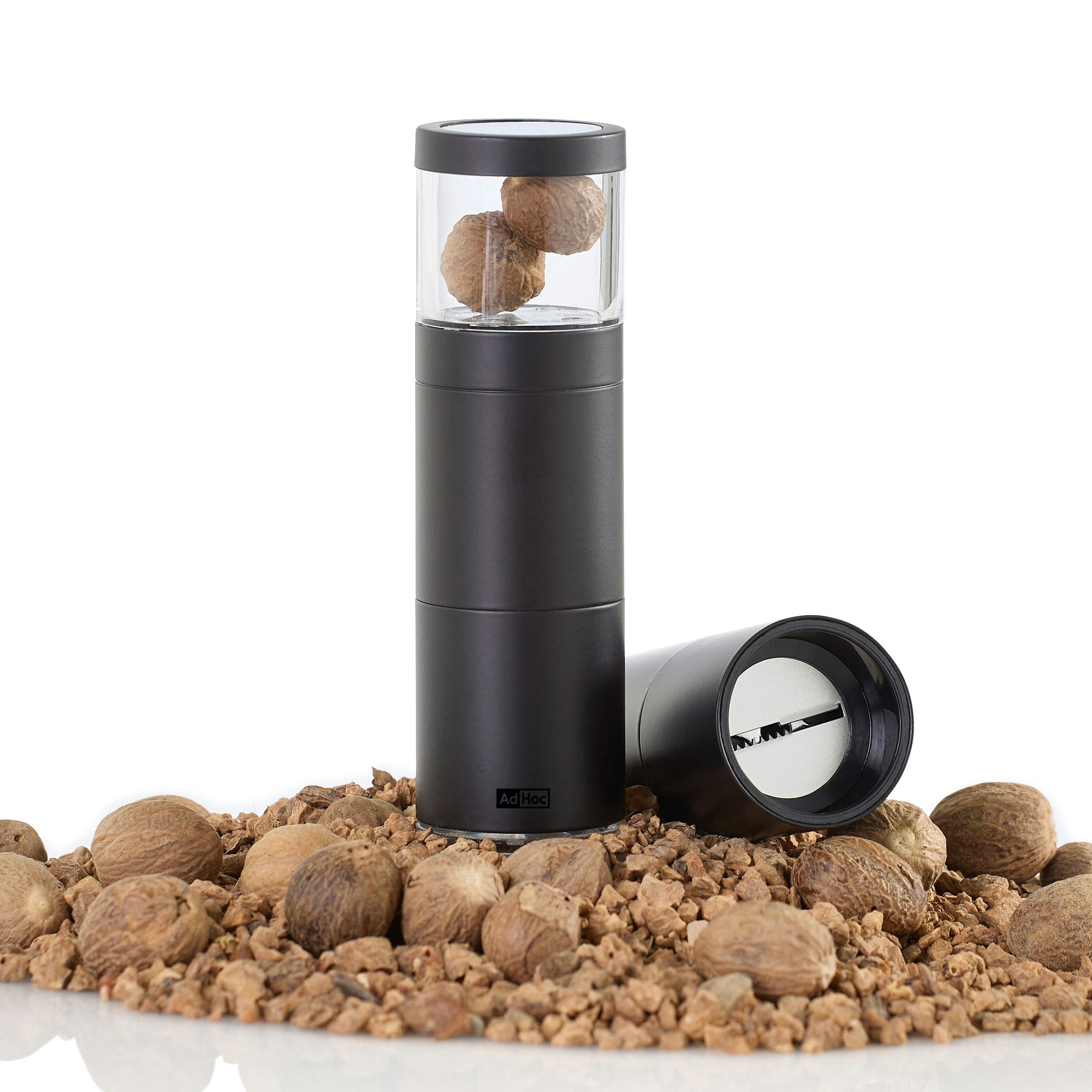 AdHoc Muskatmühle Muskatino manuell, (1 Stück), ideal für Muskatnuss