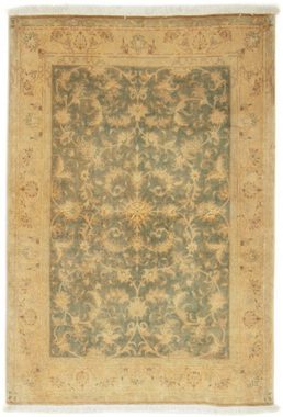 Teppich Täbriz 50 Raj Teppich handgeknüpft grün, morgenland, rechteckig, Höhe: 7 mm, handgeknüpft